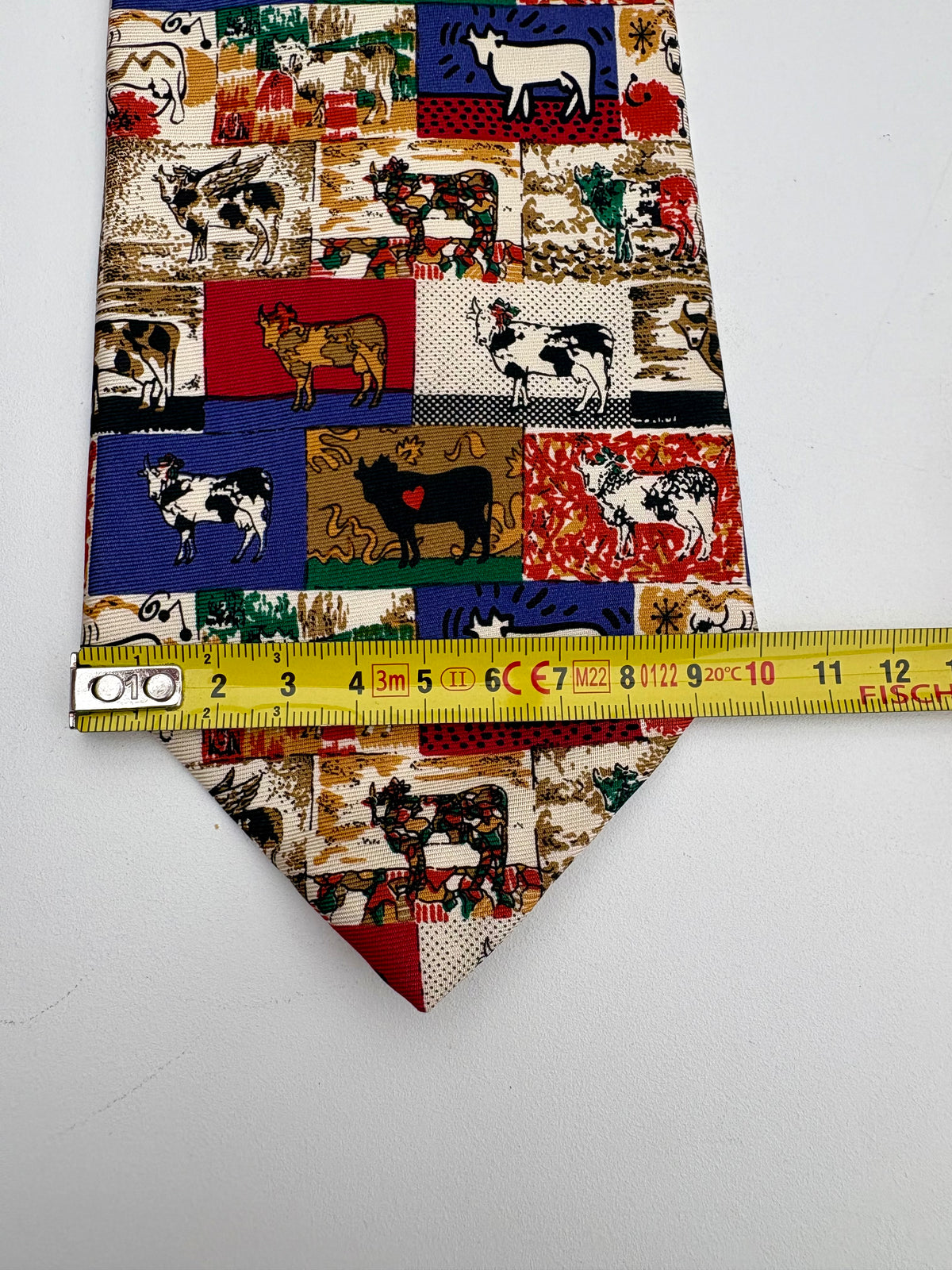 Cravatta Moschino con patchwork-keith Haring