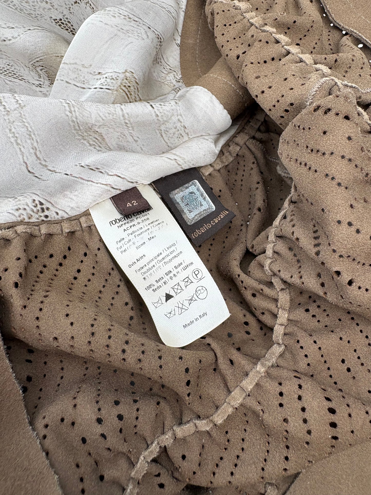Gilet pelle scamosciata Roberto Cavalli