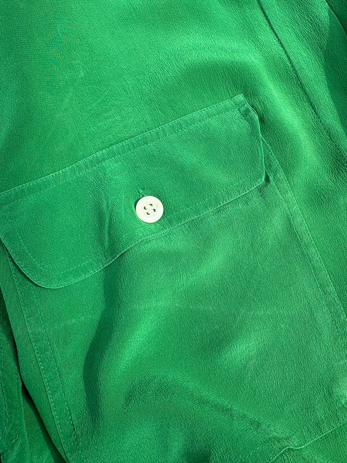 Camicia seta verde Genny