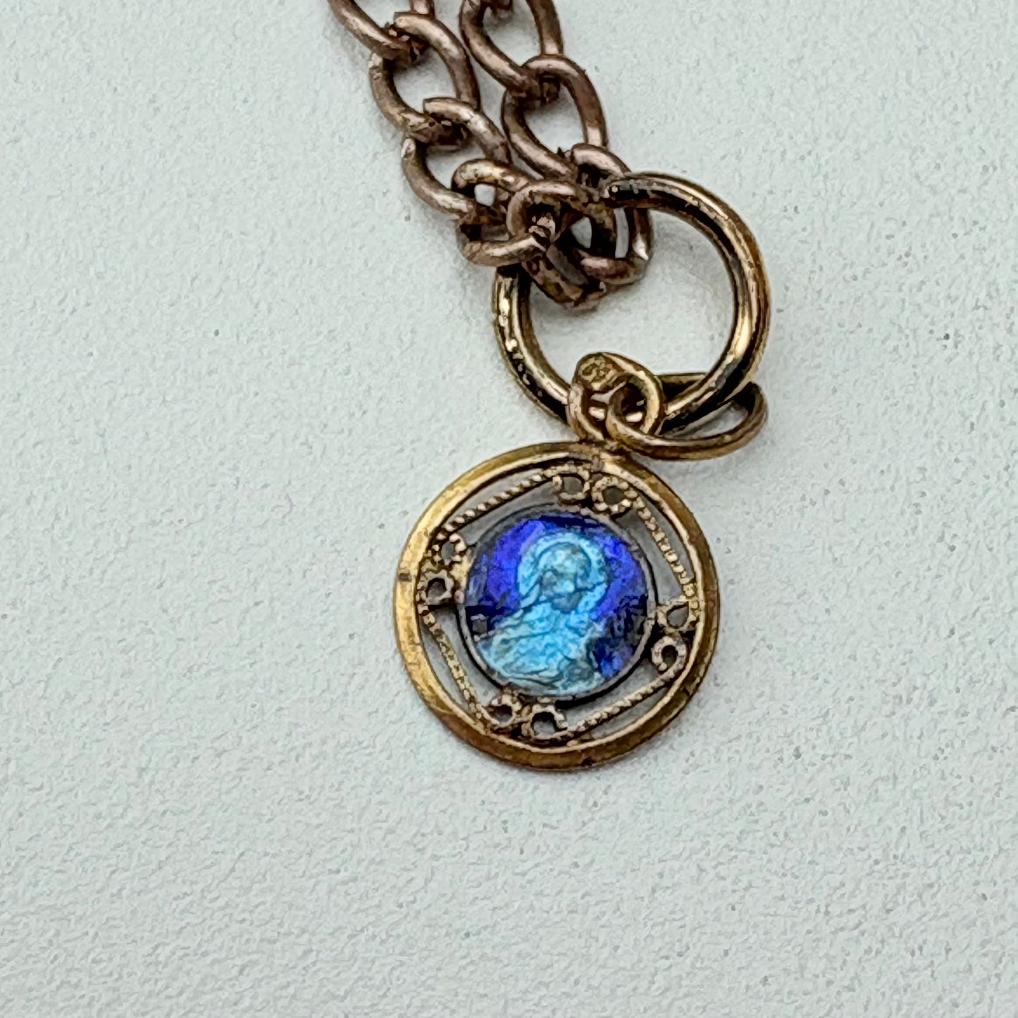 Collanina con madonnina double-brunito