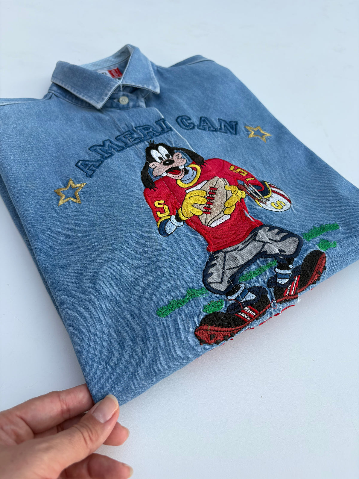Camicia Schvili jeans con Pippo rugbista