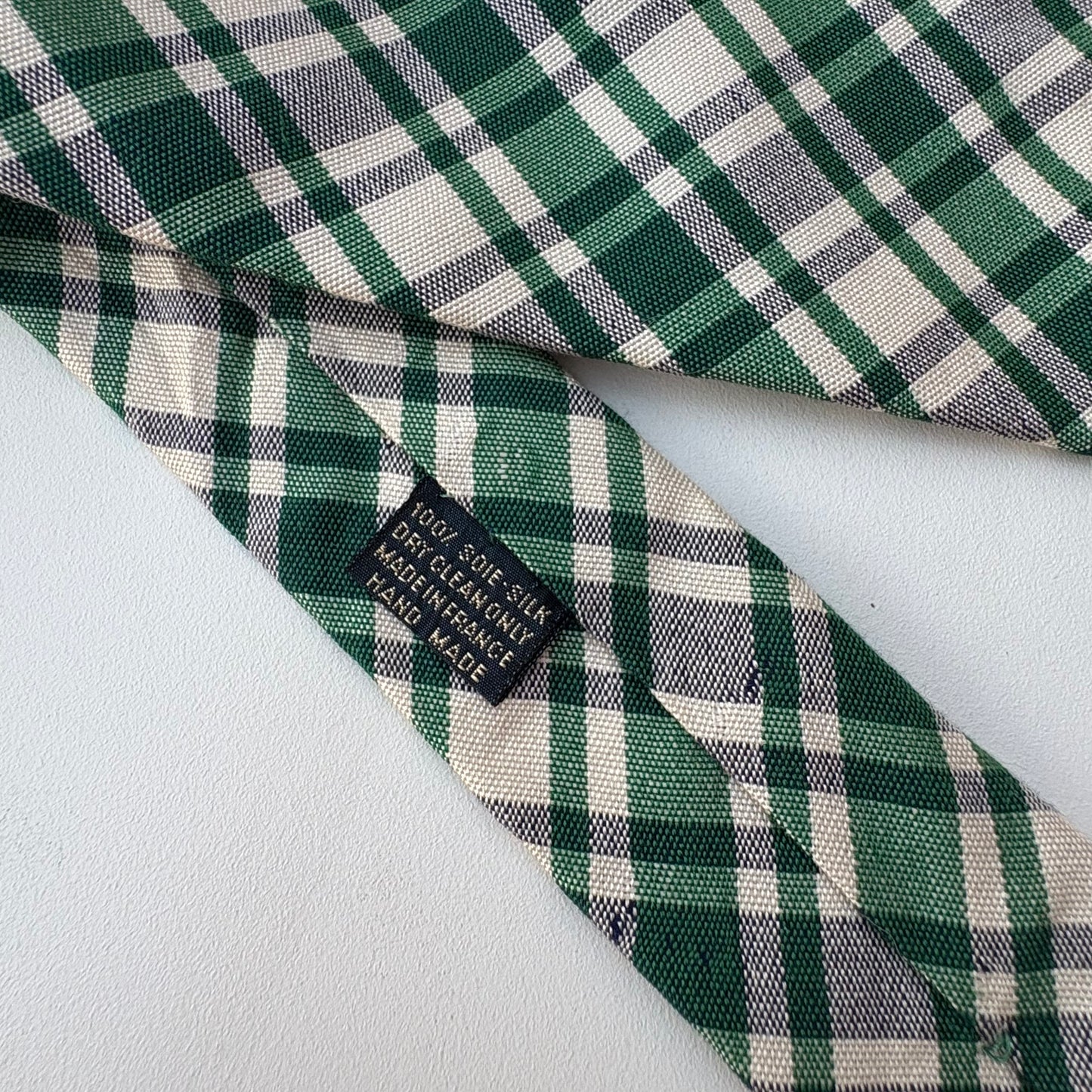 Green tartan tie
