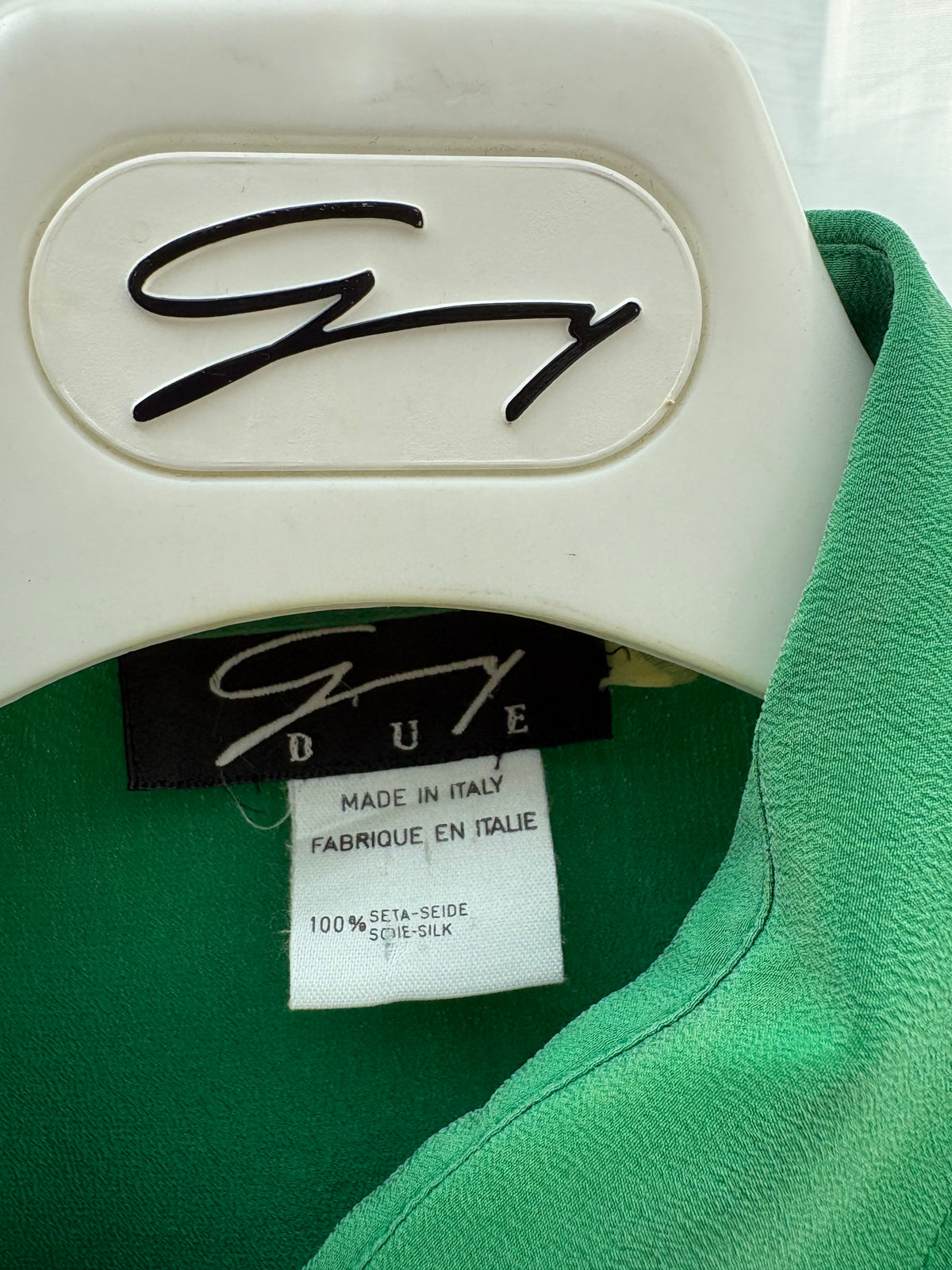 Camicia seta verde Genny