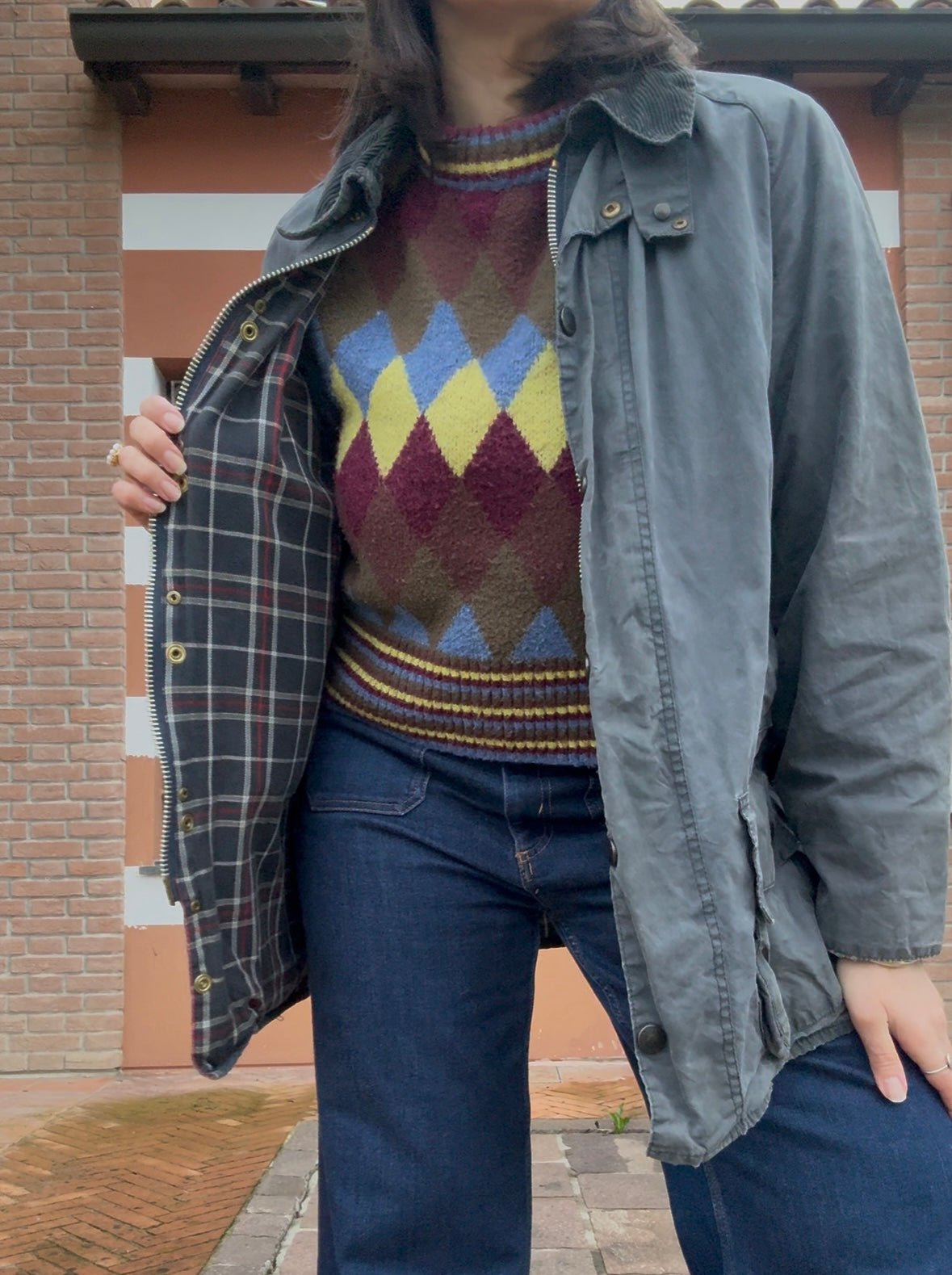 Barbour Beaufort grigio-blu