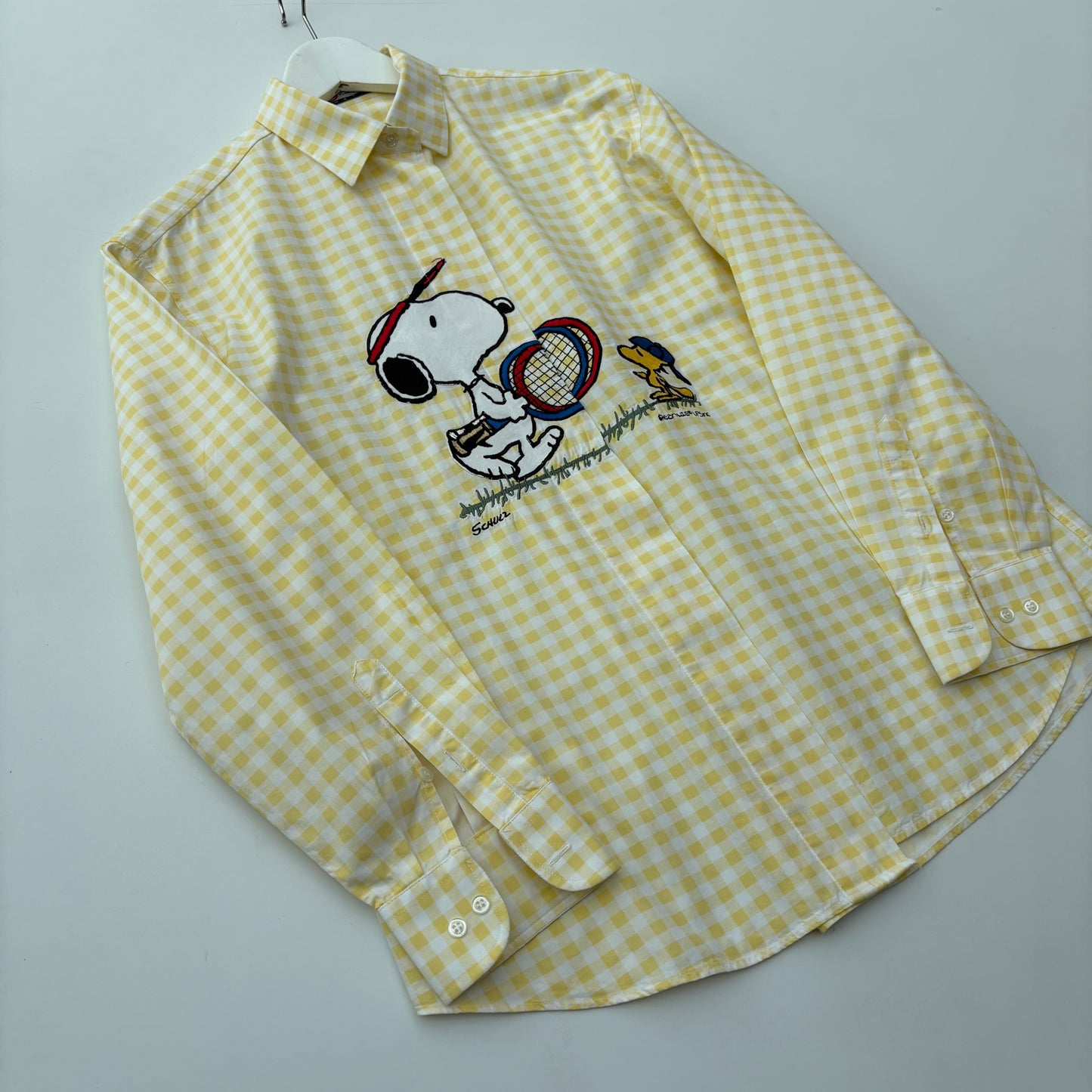 Snoopy a quadretti gialli camicia