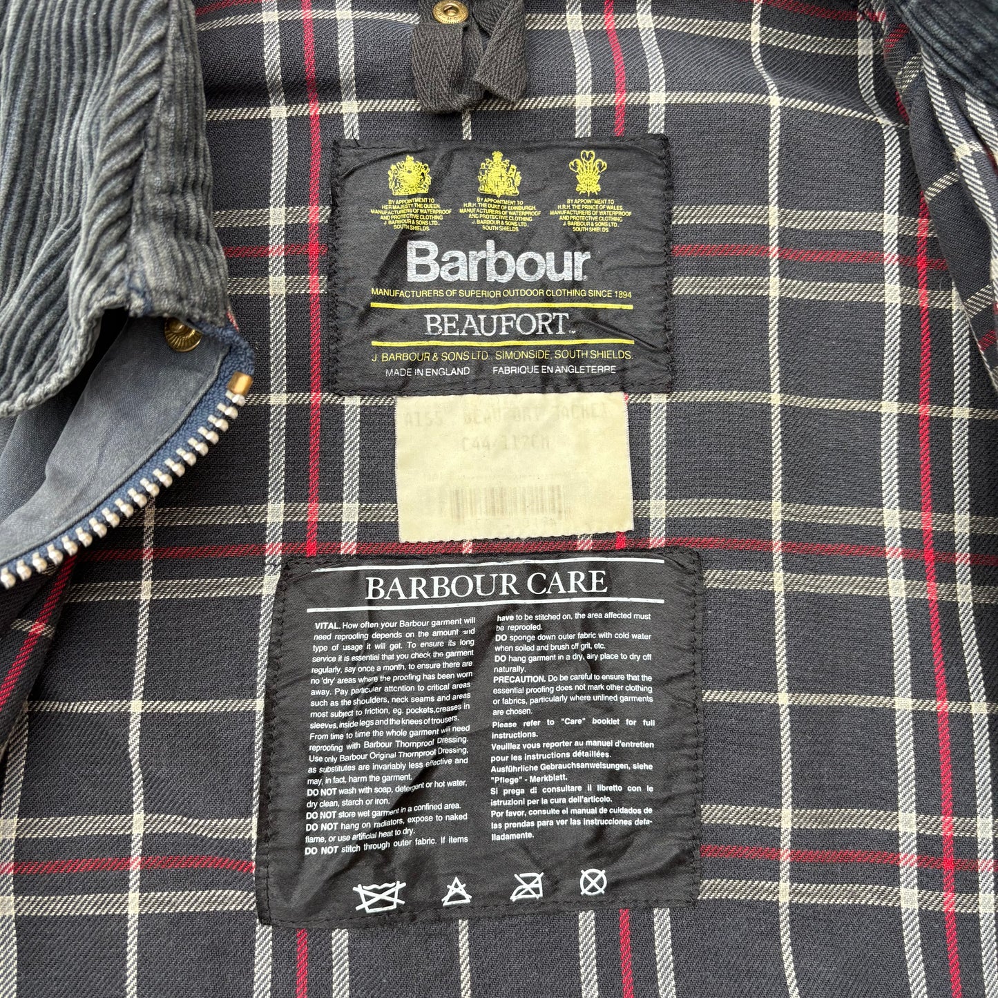 Barbour Beaufort grigio-blu