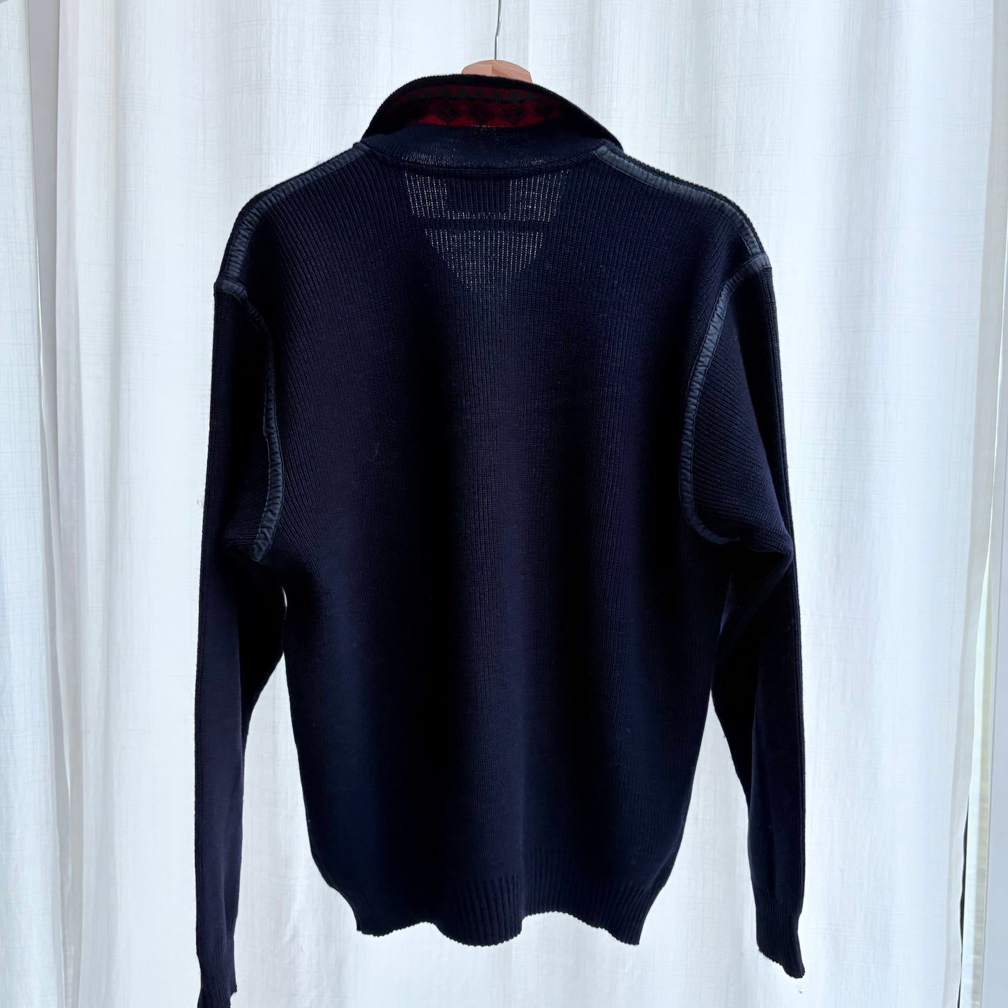 Polo in maglia colletto bordeaux