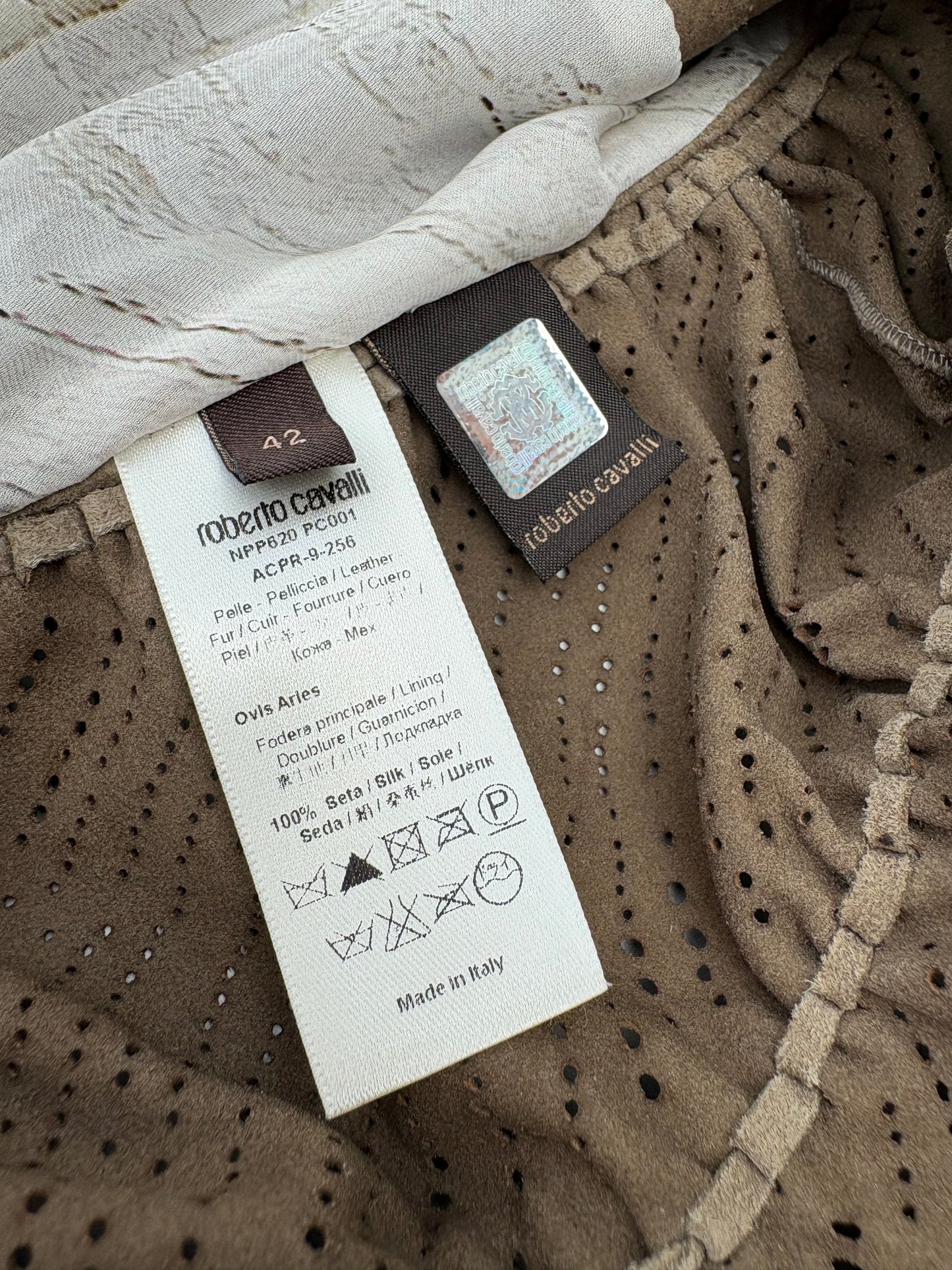 Gilet pelle scamosciata Roberto Cavalli