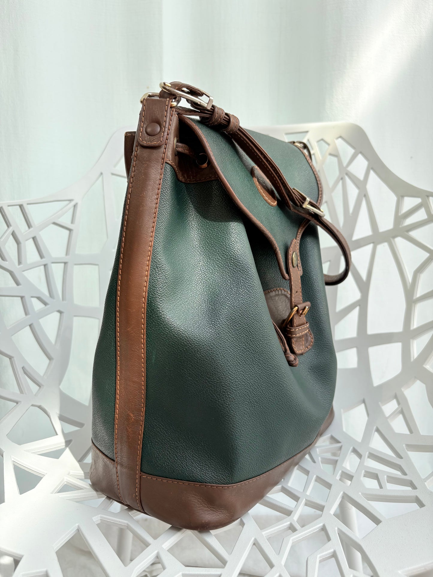 Secchiello Trussardi verde bosco con patta