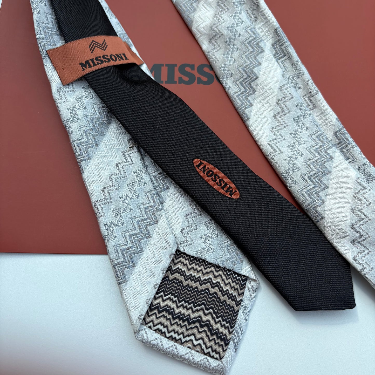 Cravatta Missoni ecru grigio