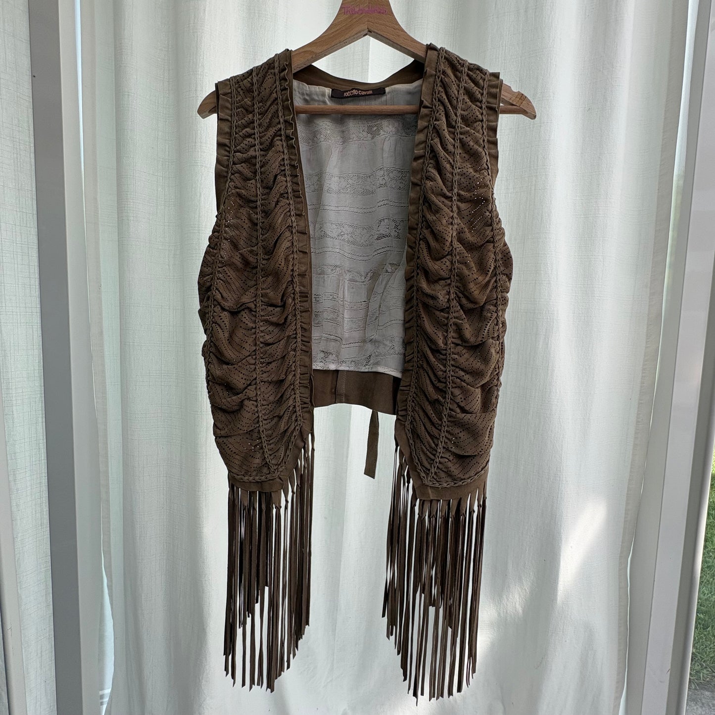 Gilet pelle scamosciata Roberto Cavalli
