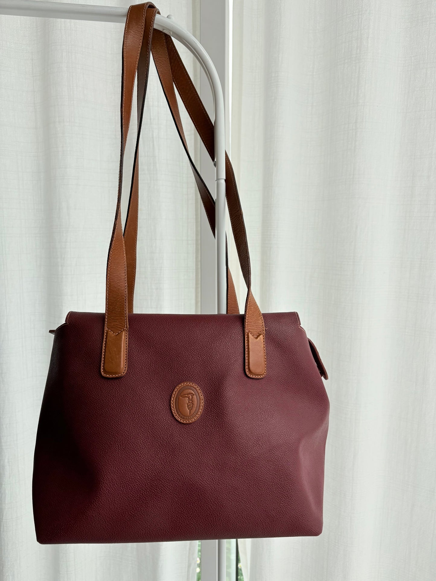 Borsa burgundi a tracolla Trussardi