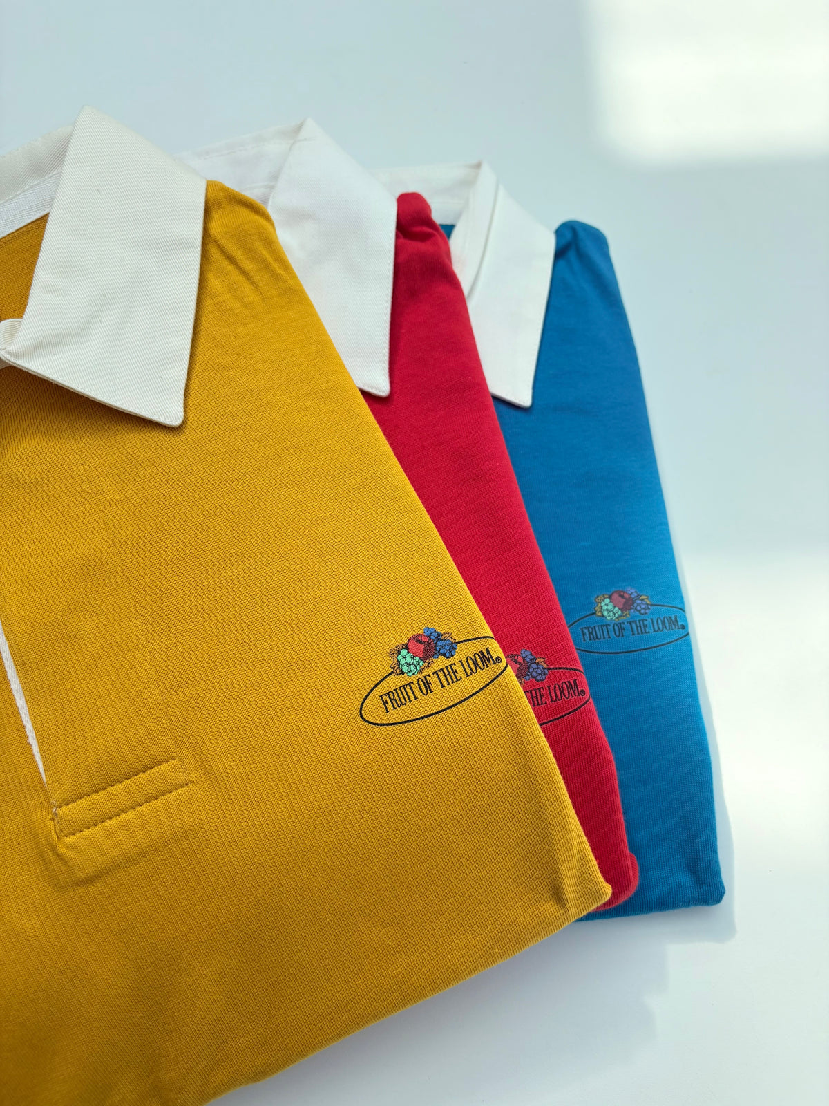 Polo rugby Fruit of the loom rossa