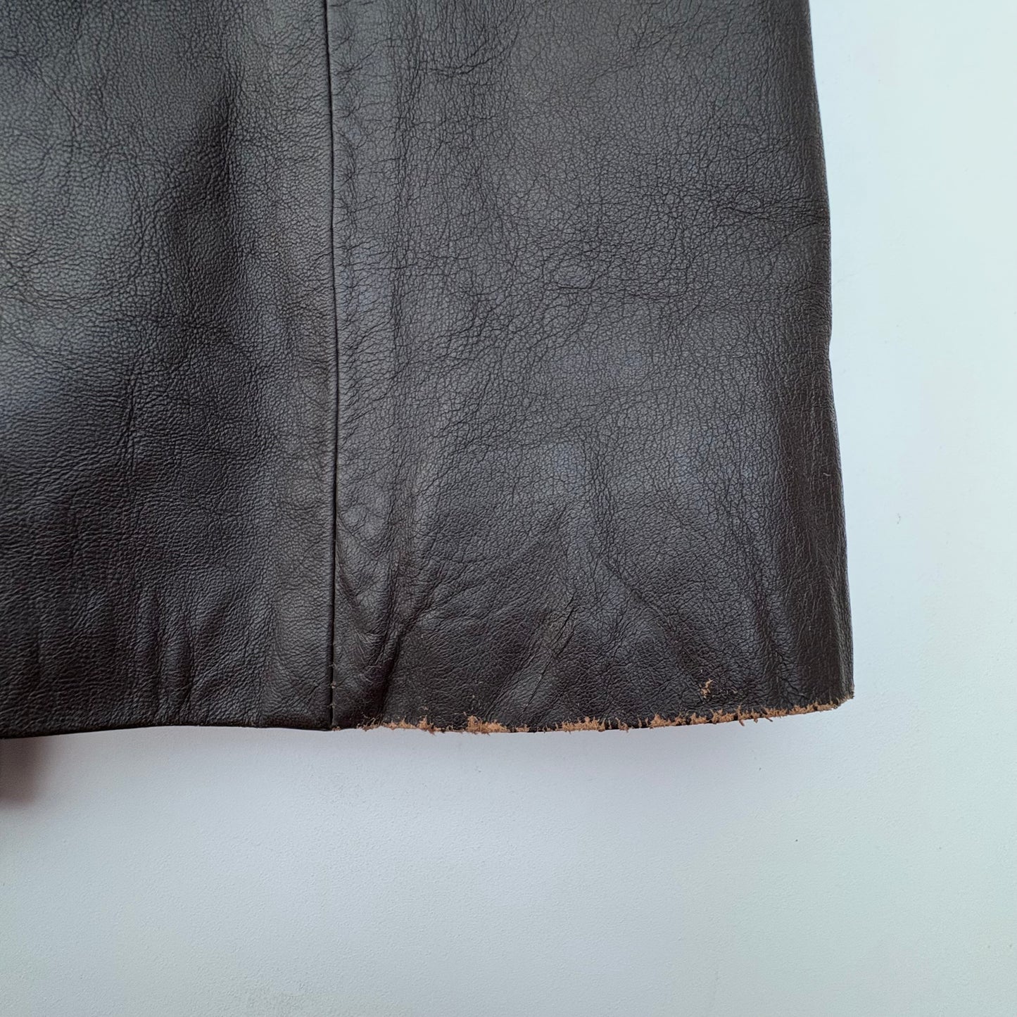 Trench vintage in pelle