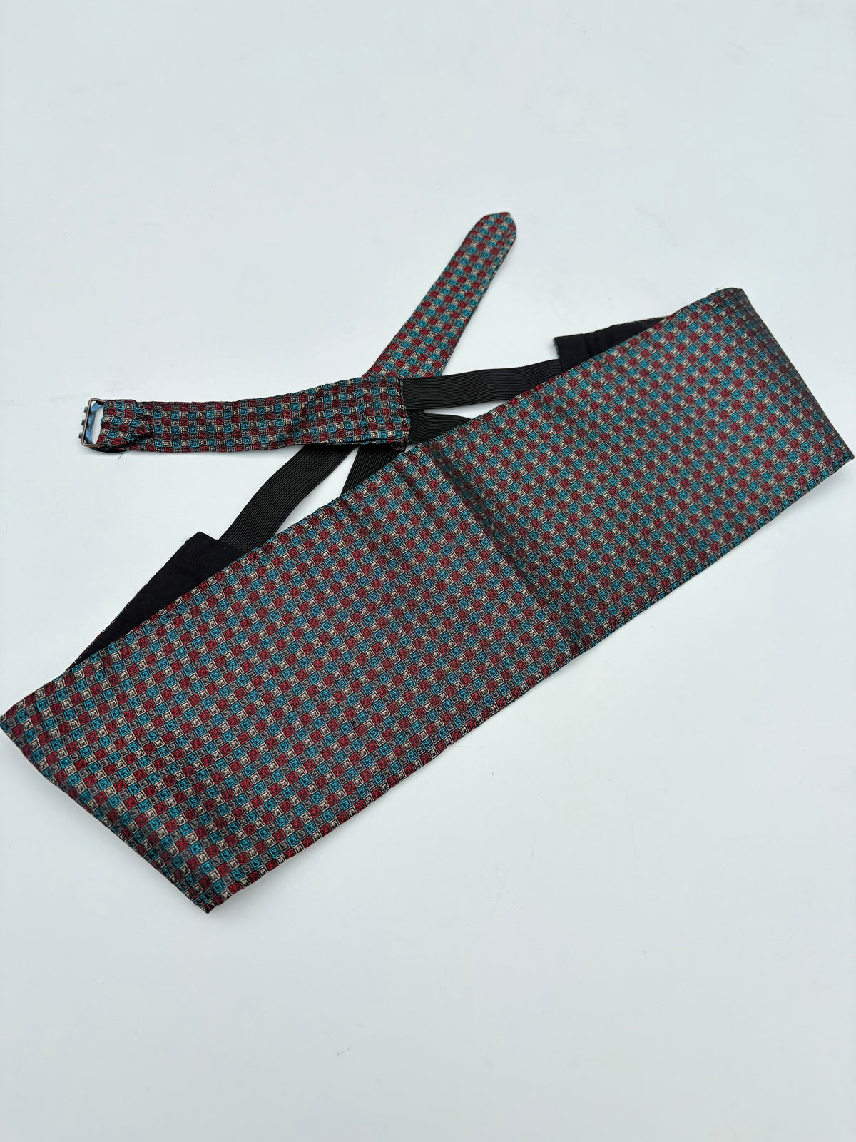 Fascia smoking grigio rosso Coveri