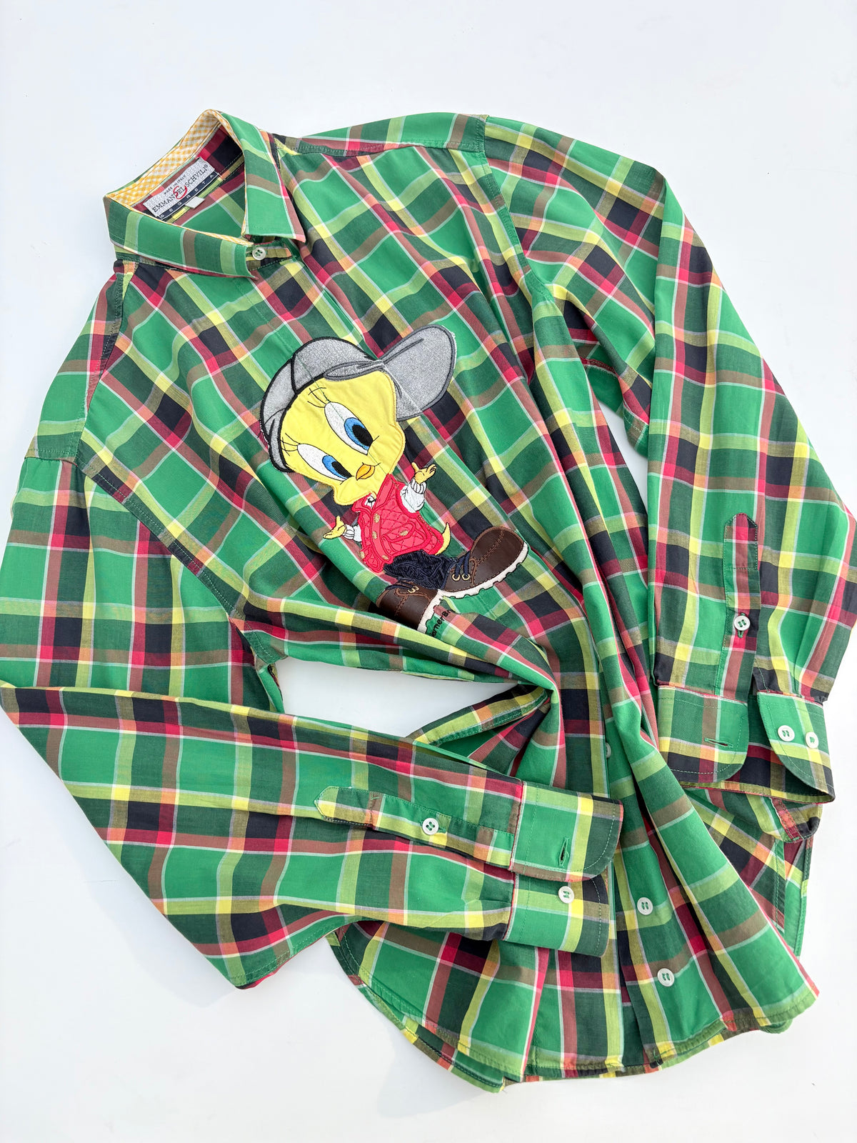 Camicia Schvili scozzese verde
