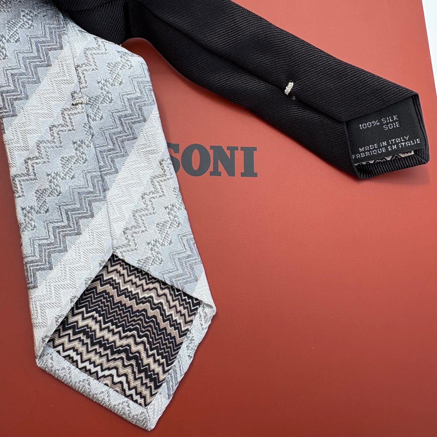Cravatta Missoni ecru grigio