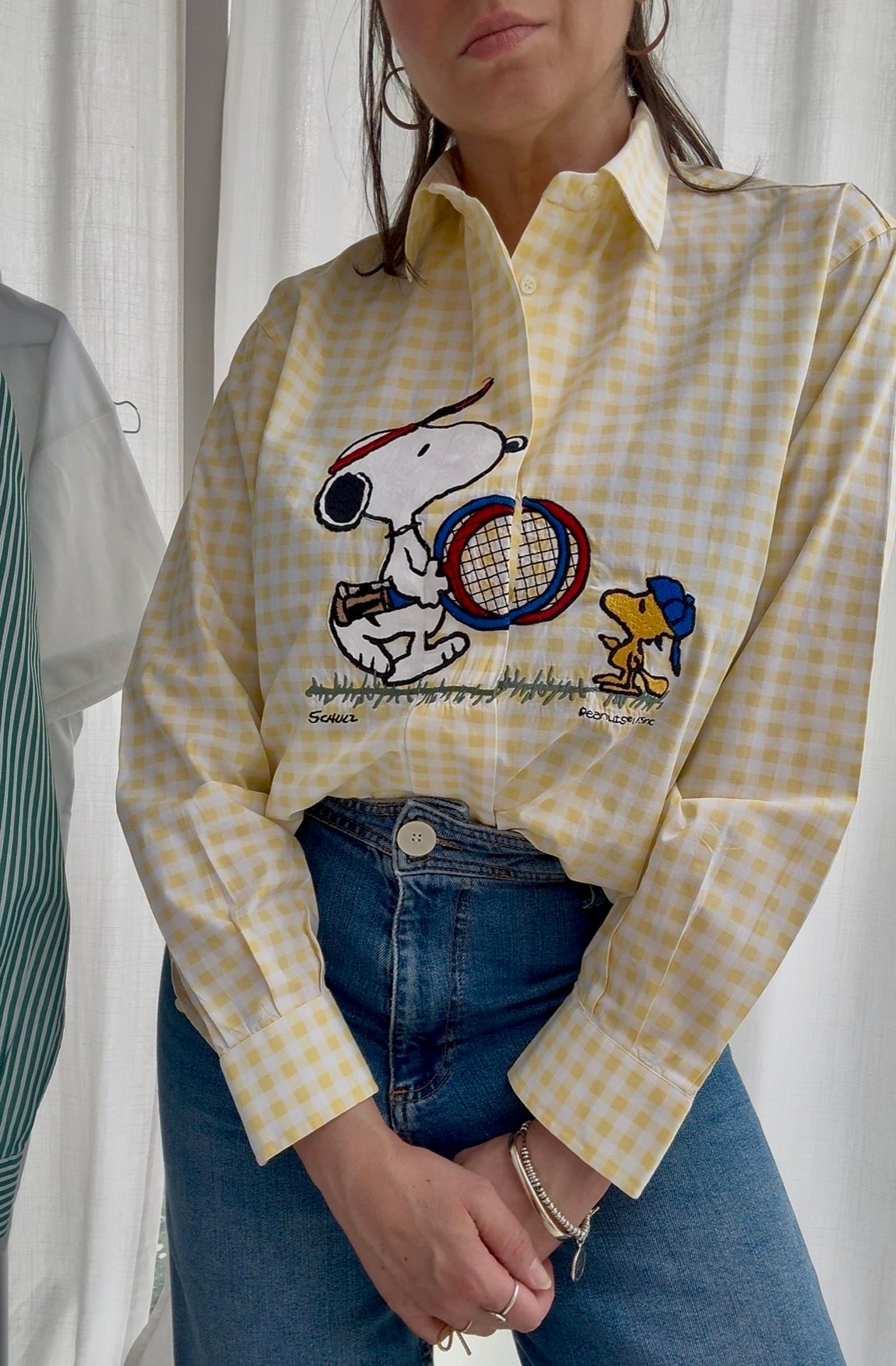 Snoopy a quadretti gialli camicia