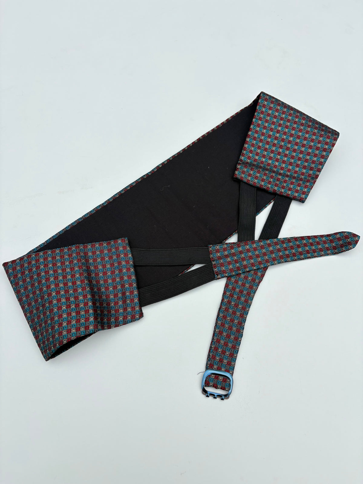 Fascia smoking grigio rosso Coveri