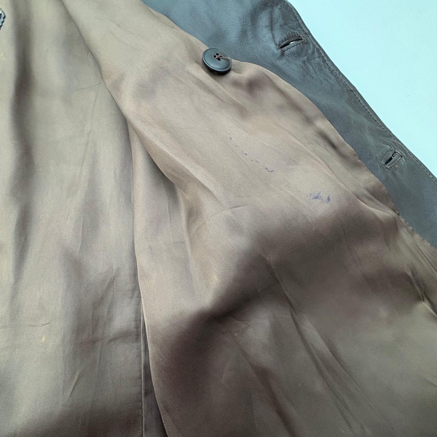 Trench vintage in pelle