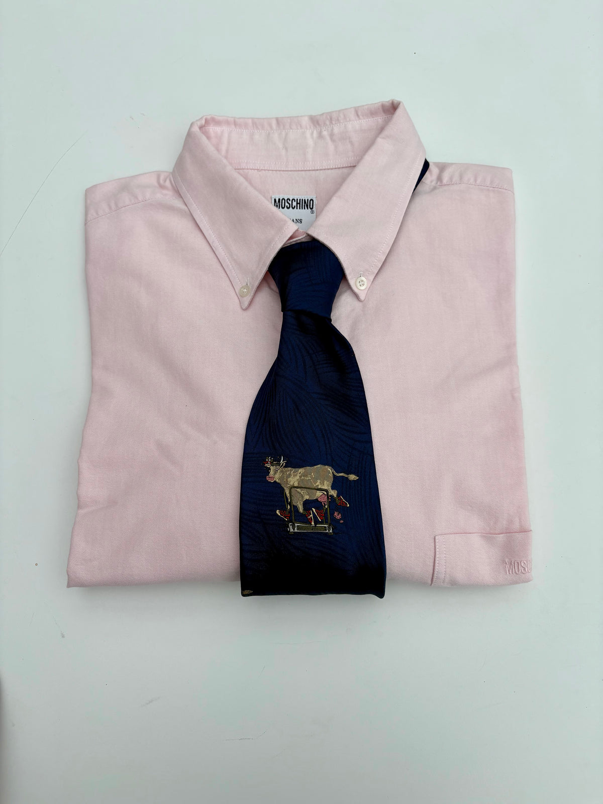Cravatta Moschino con mucca