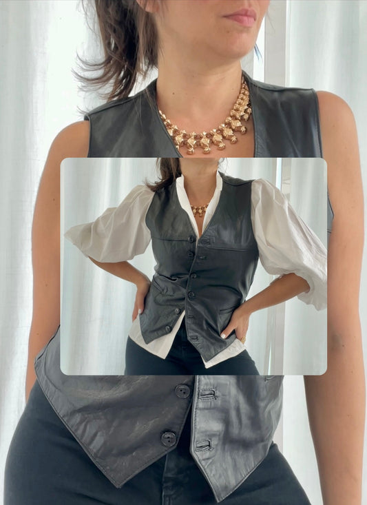 Gilet en cuir