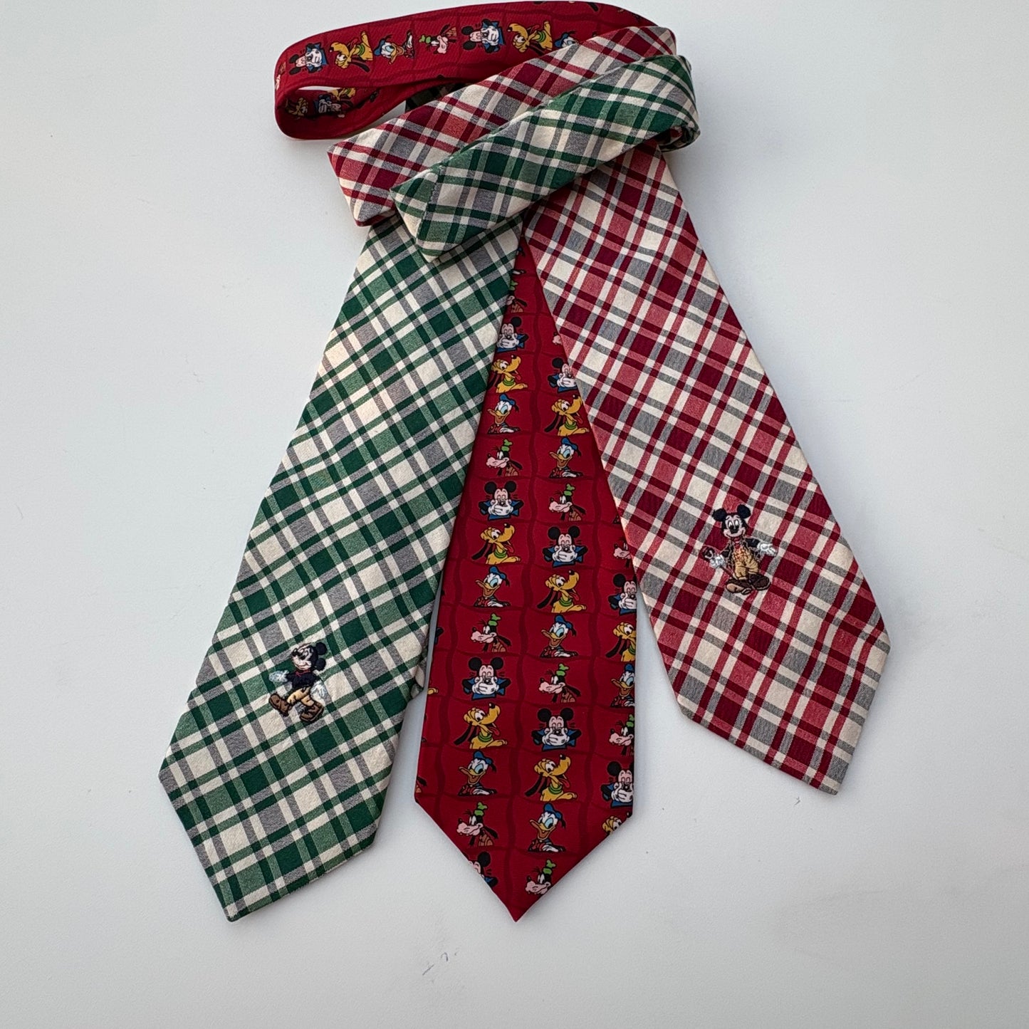 Green tartan tie