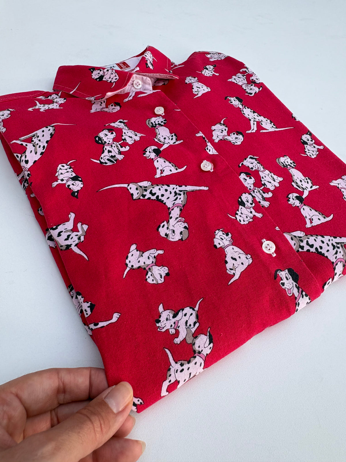 Camicia Schvili rossa con dalmata