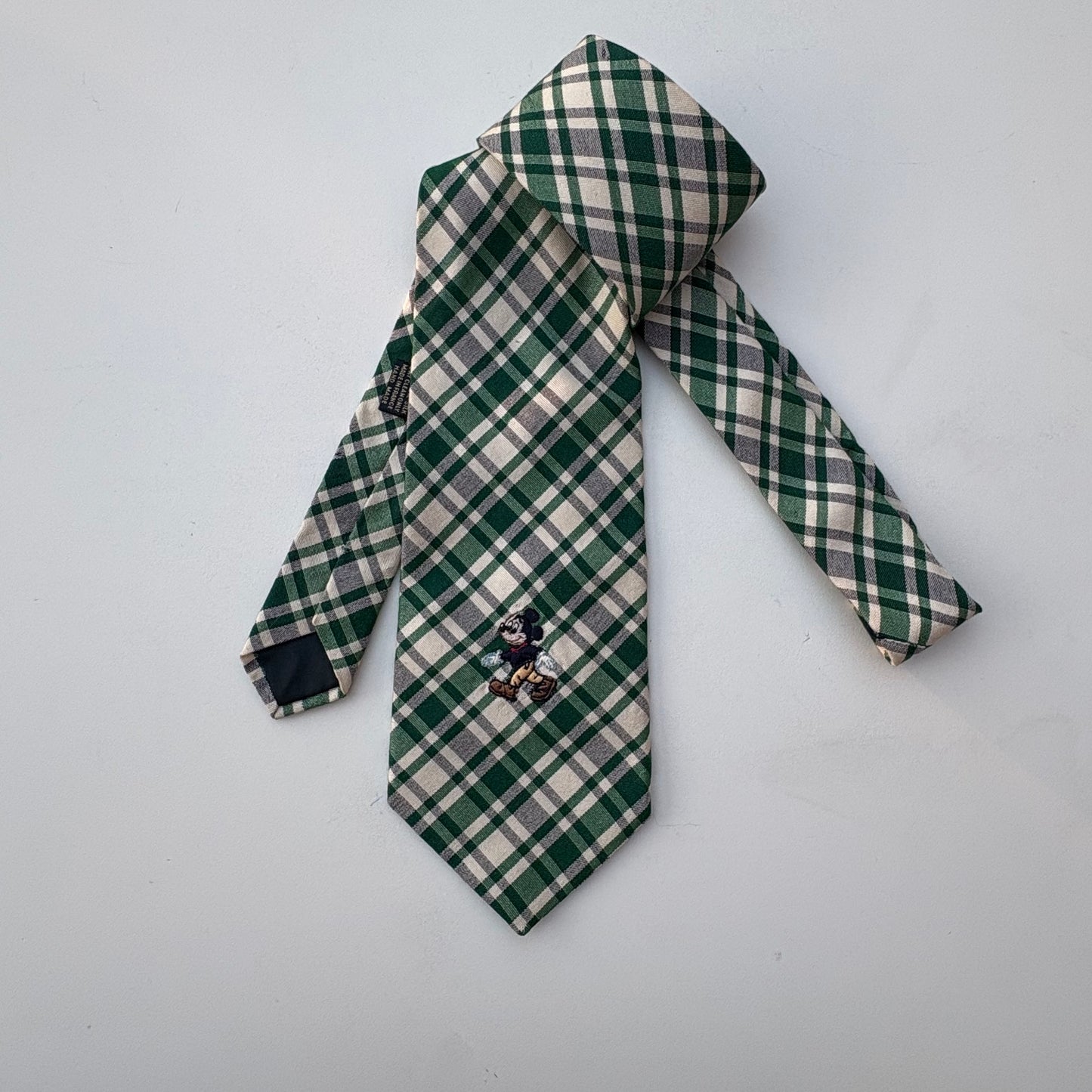 Green tartan tie