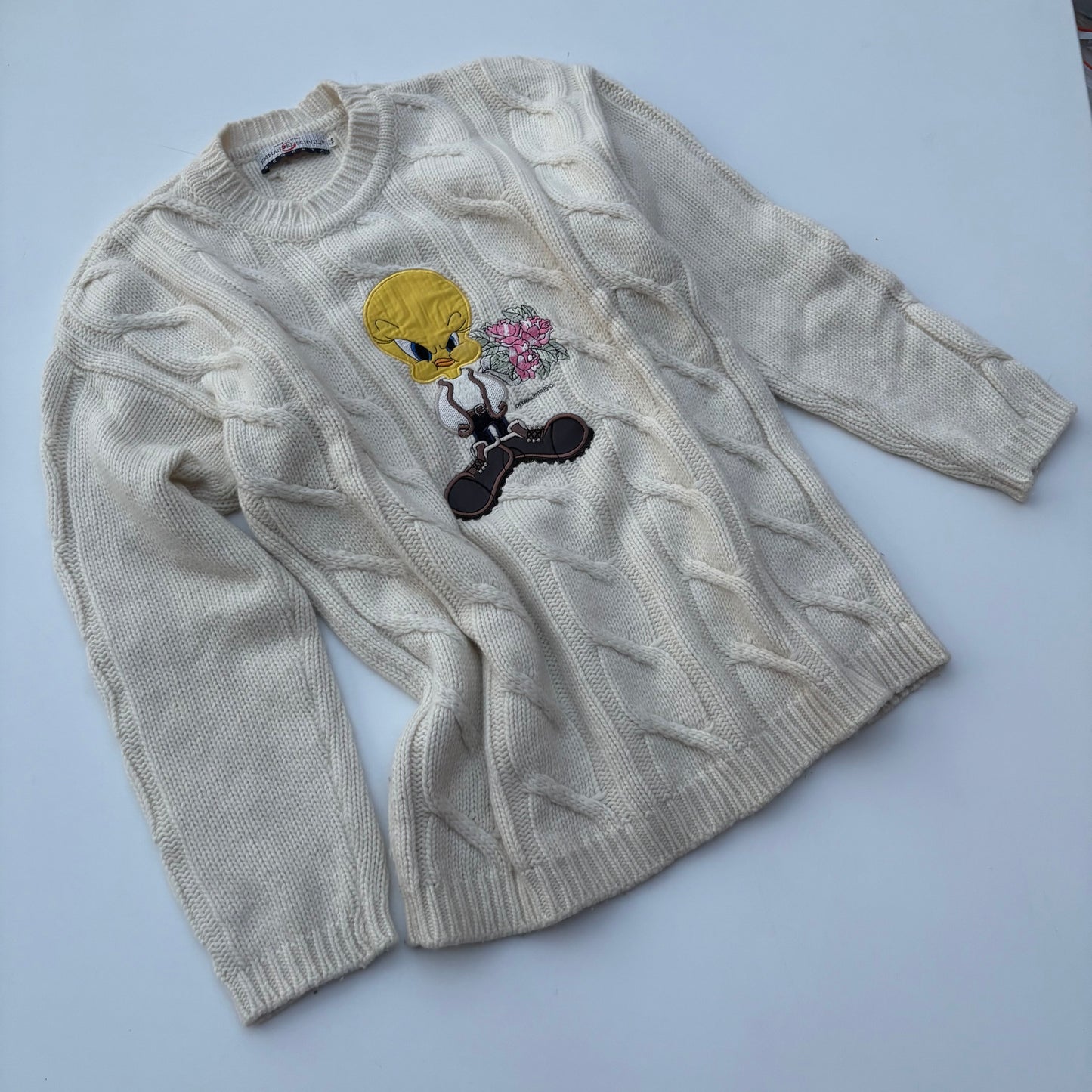 Titti pullover a trecce girocollo