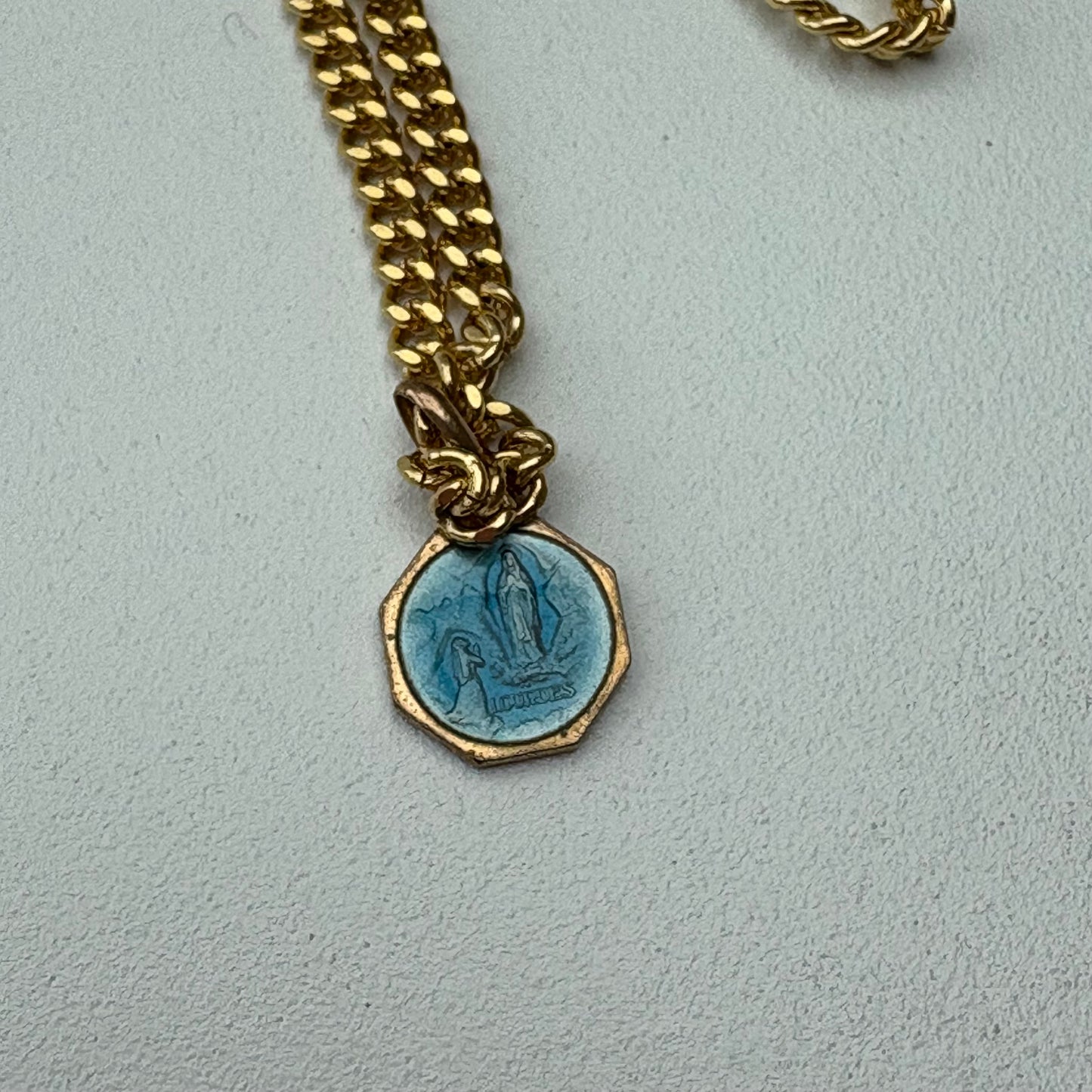 Collanina con Madonnina di Lourdes double