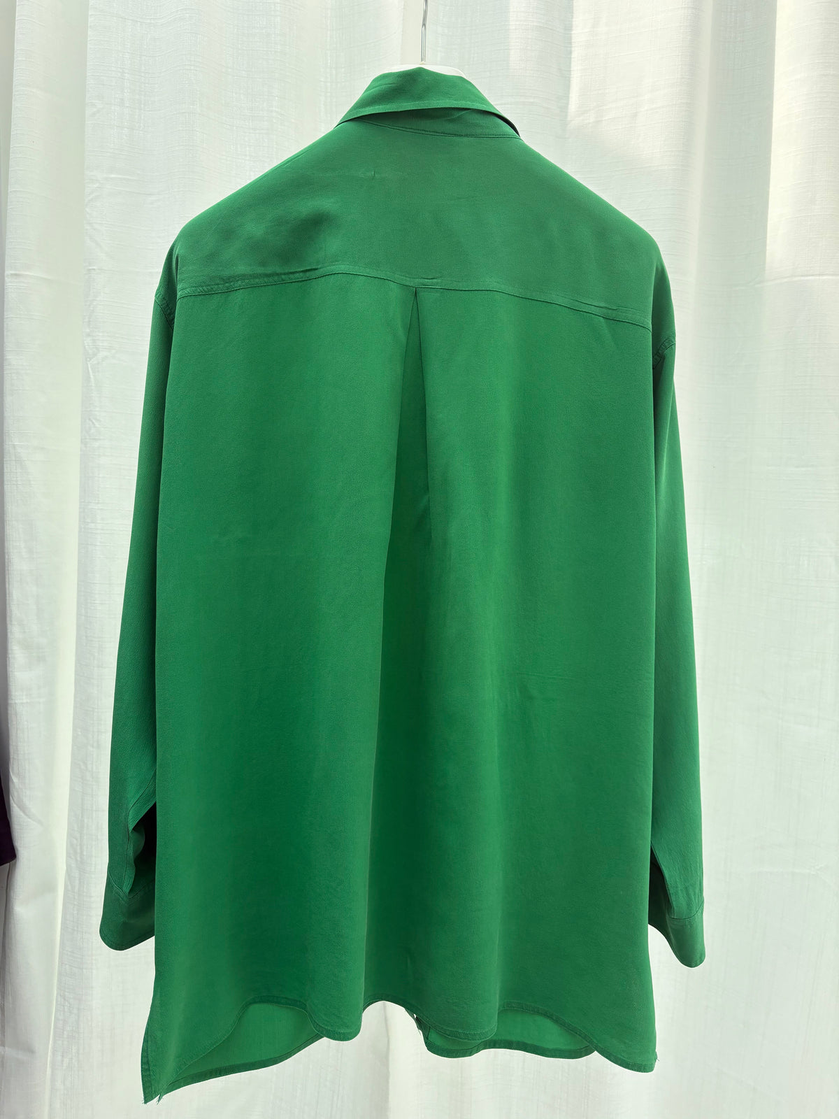 Camicia seta verde Genny