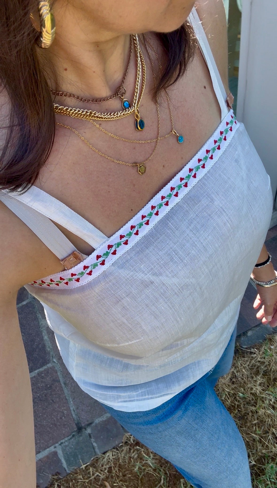 Top in lino sartoriale