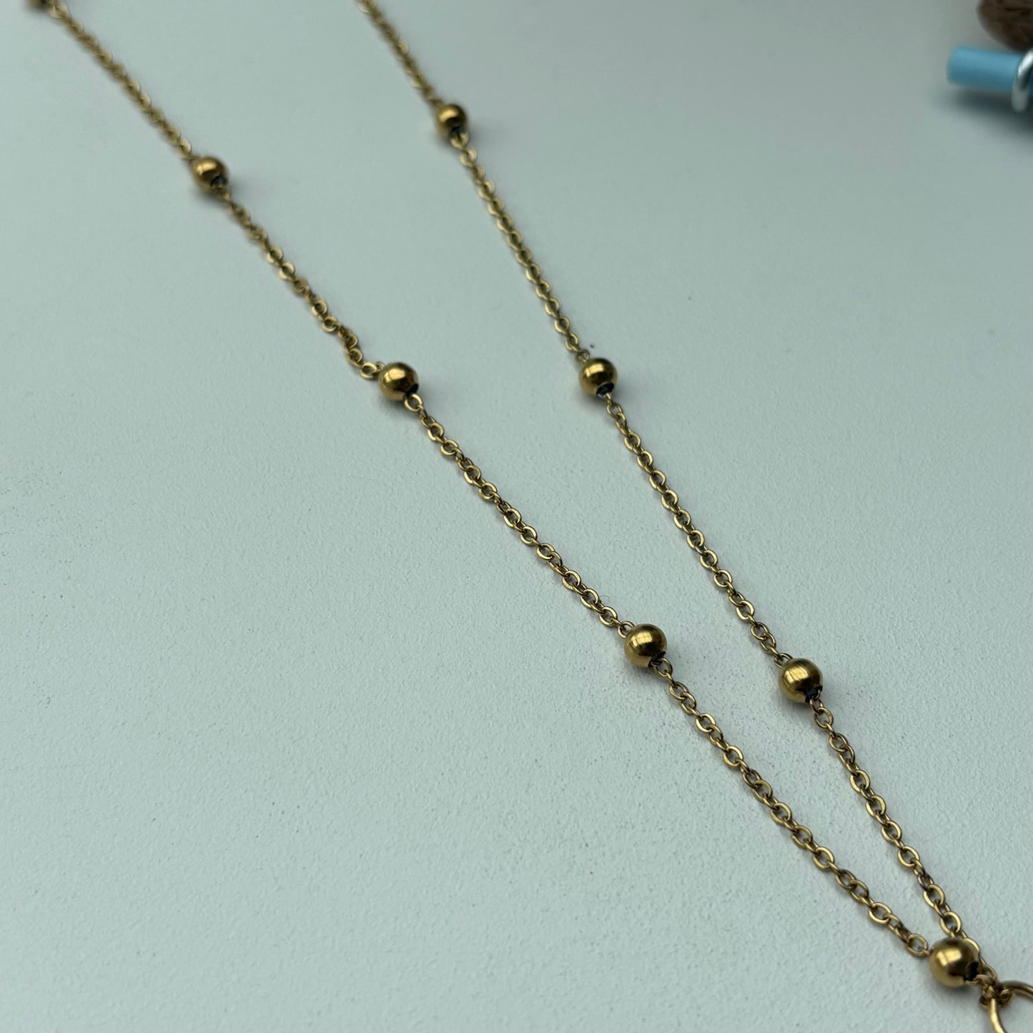 Catenina con medaglietta double San Cristoforo-Lourdes ￼