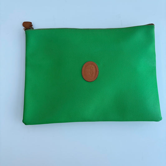 Busta piatta verde Trussardi