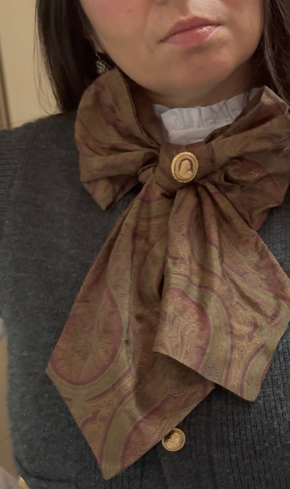 Fiocco paisley marrone