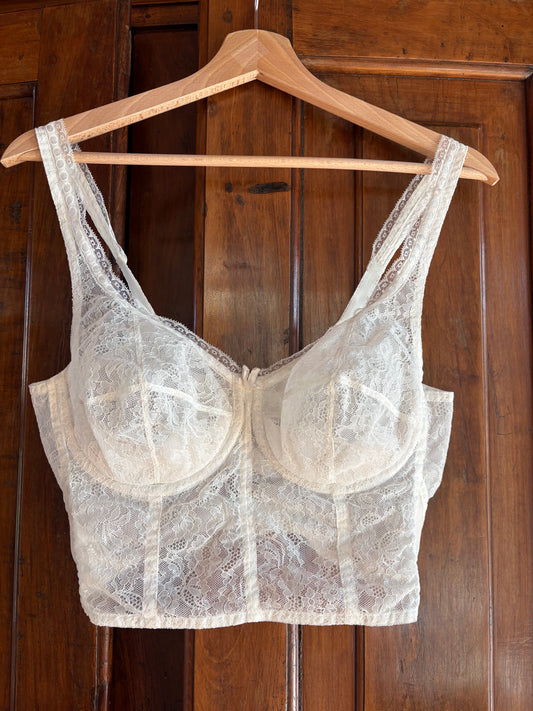 Corsetto pizzo macramè