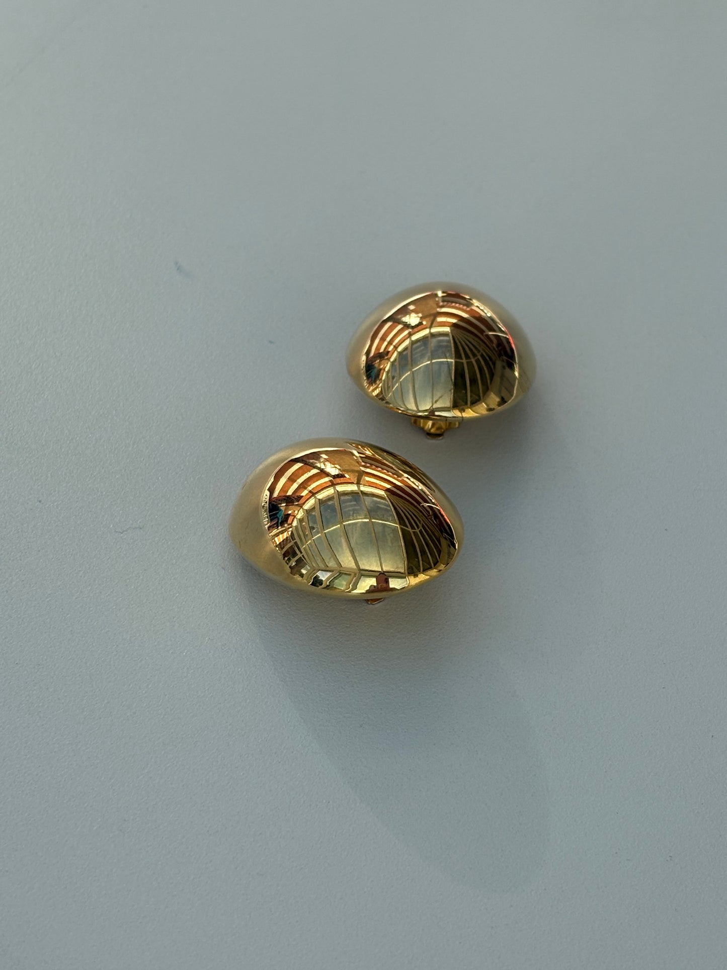 Orecchini ovali super big gold con clip