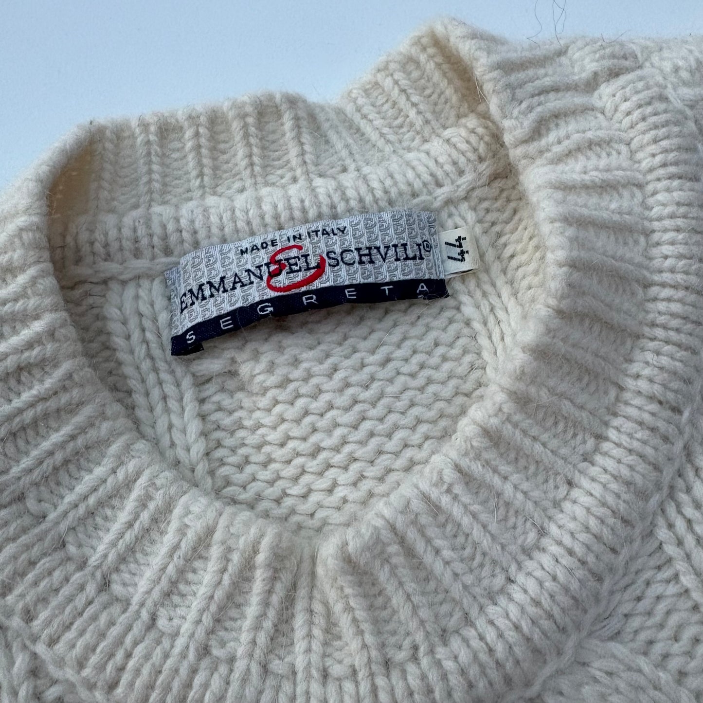 Titti pullover a trecce girocollo