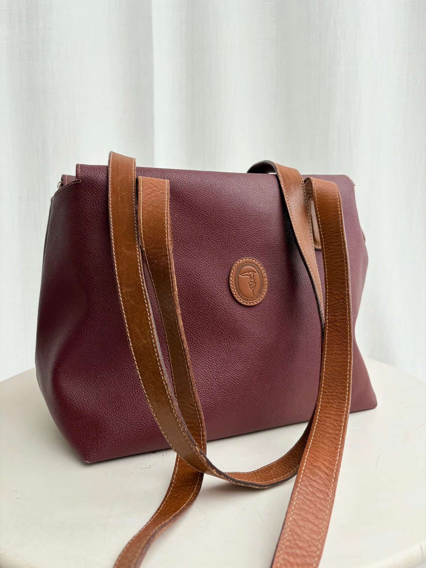 Borsa burgundi a tracolla Trussardi