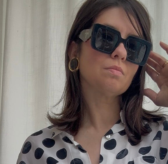 Clip tondi nero/ oro