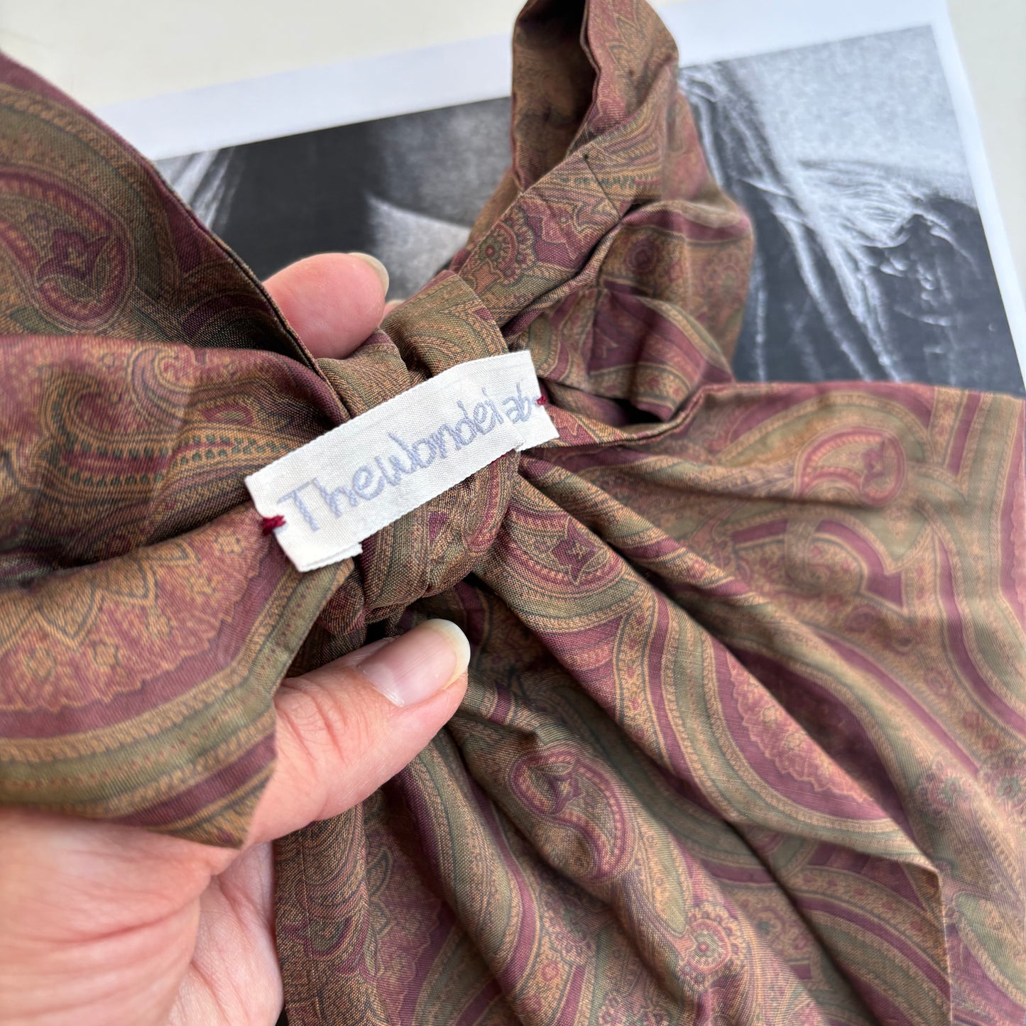 Fiocco paisley marrone