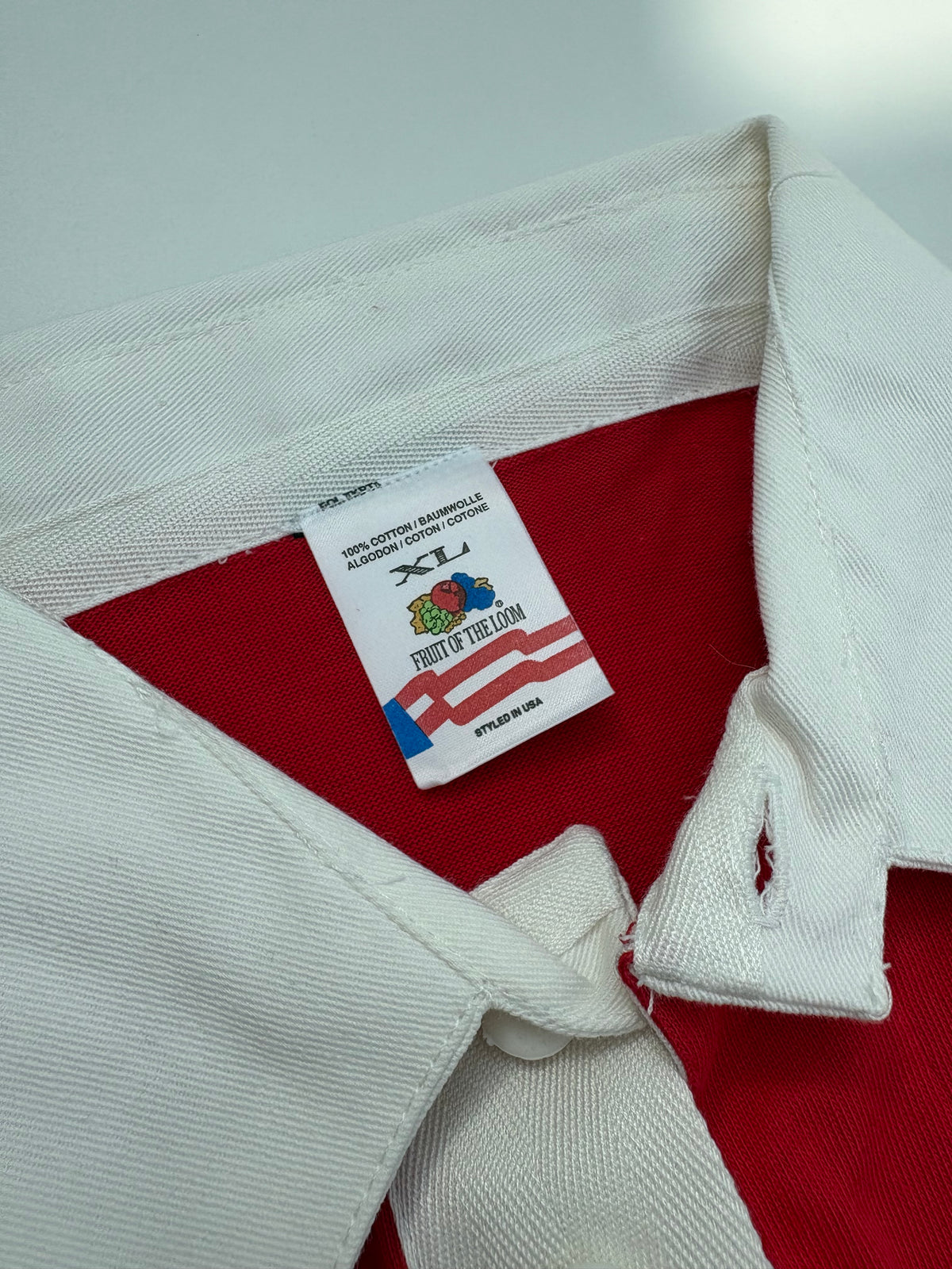Polo rugby Fruit of the loom rossa