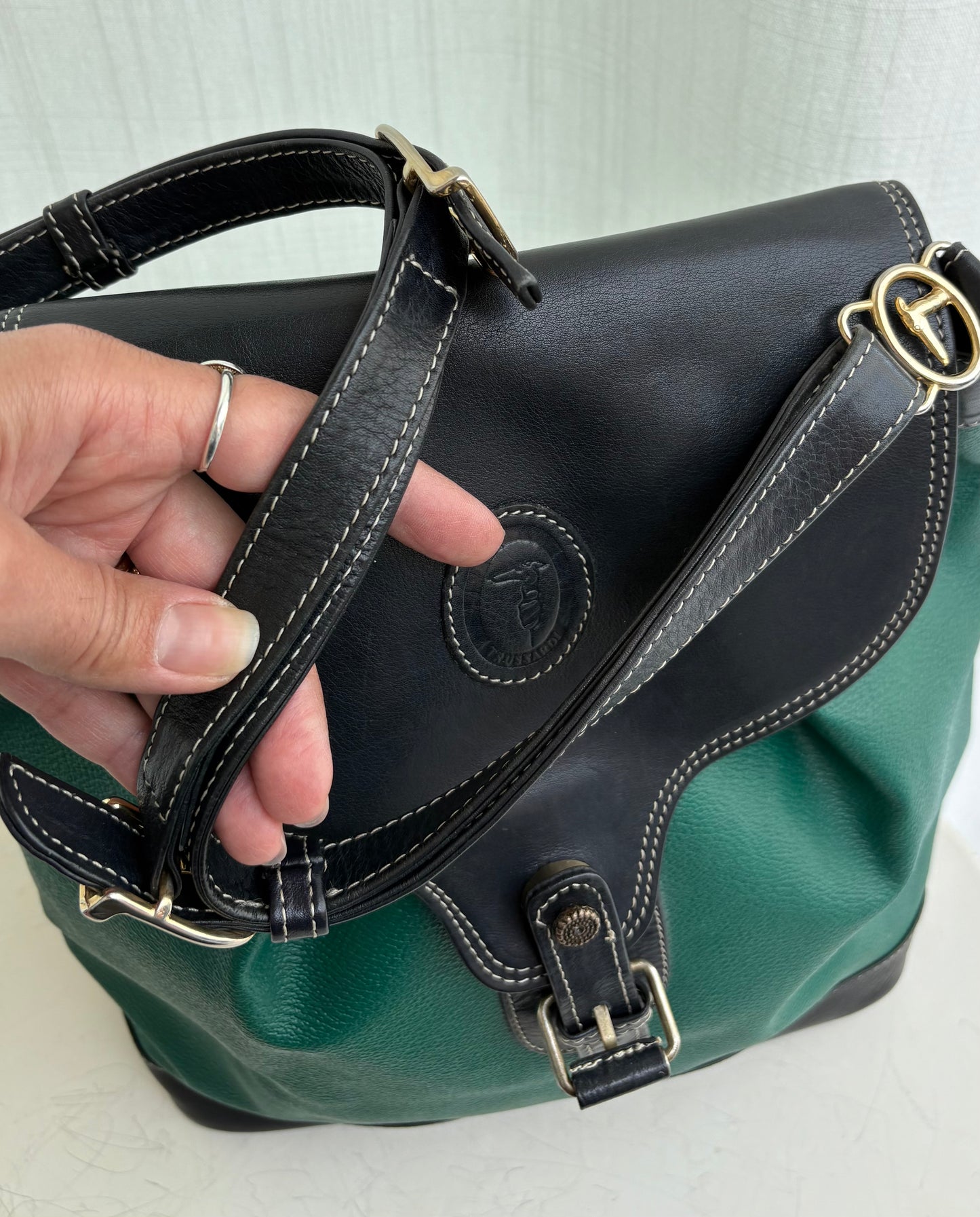 Secchiello Trussardi verde smeraldo
