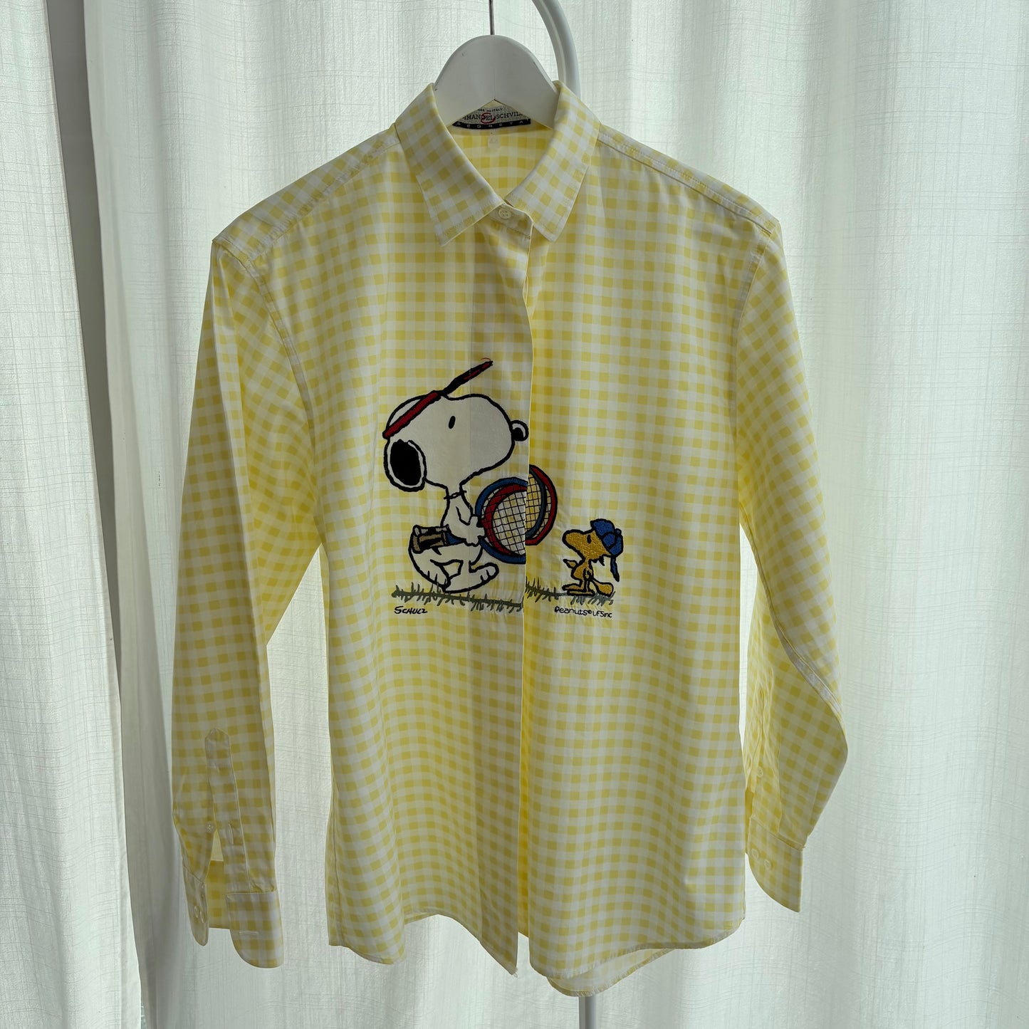 Snoopy a quadretti gialli camicia