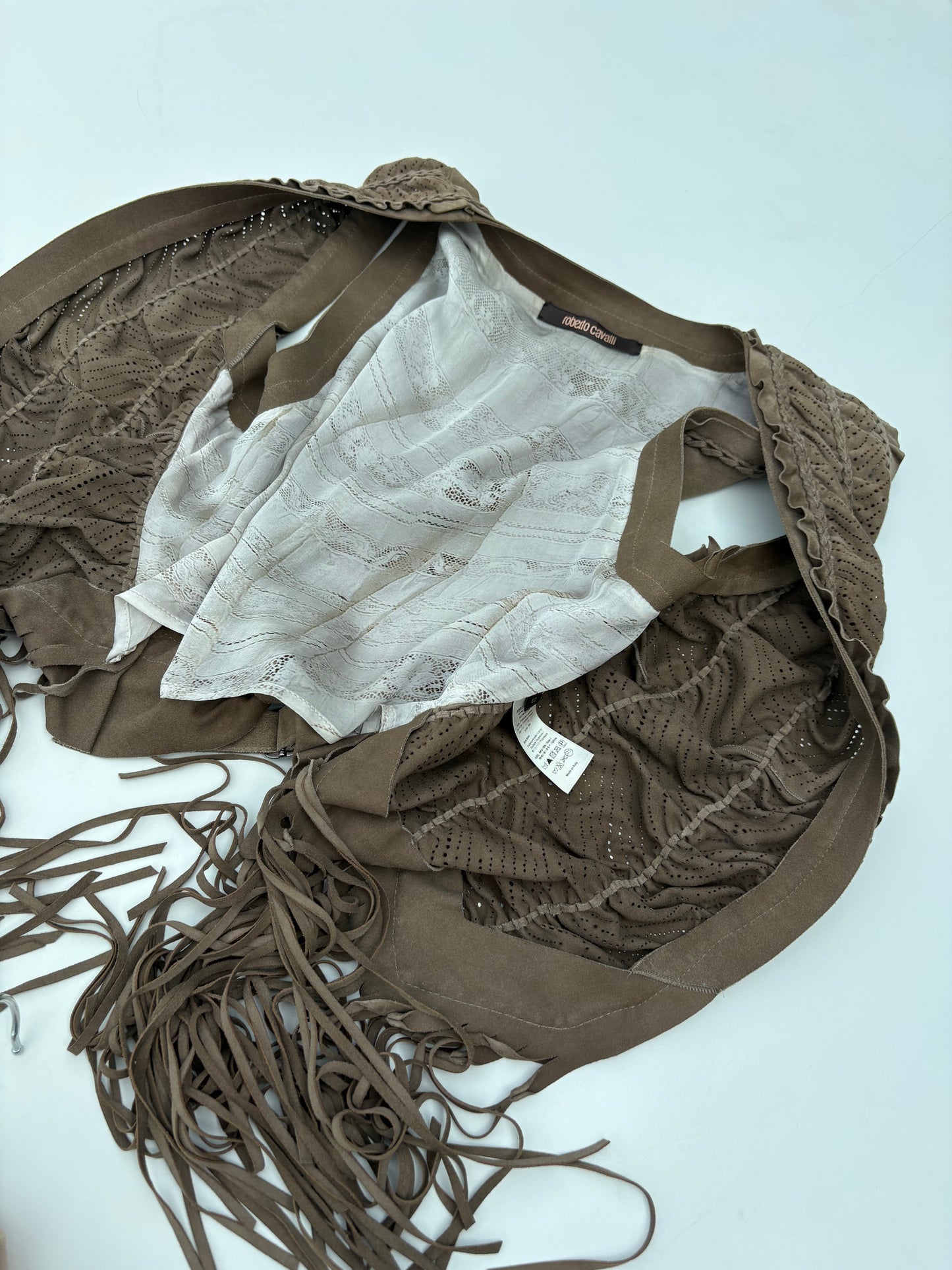 Gilet pelle scamosciata Roberto Cavalli