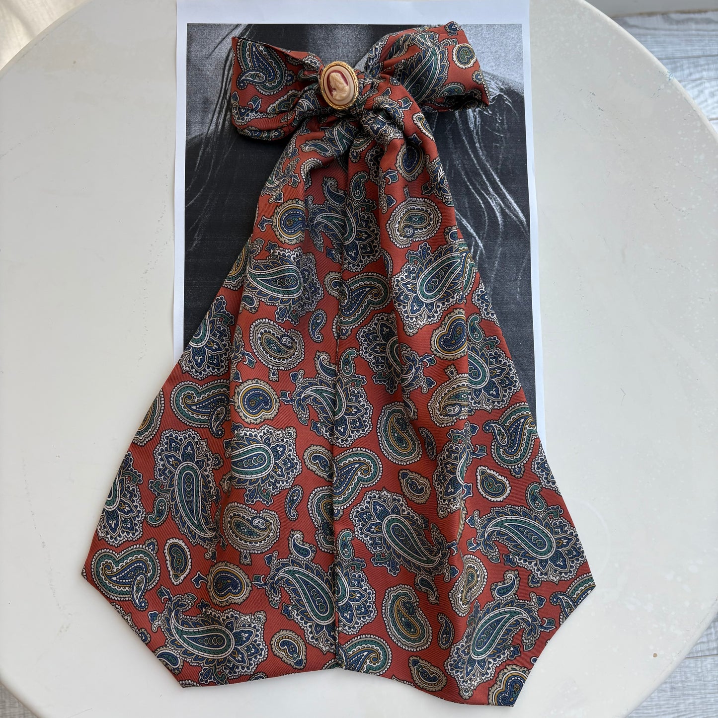 Fiocco paisley ruggine