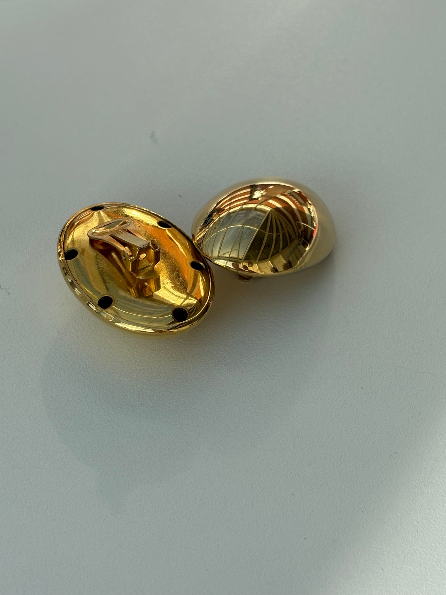 Orecchini ovali super big gold con clip