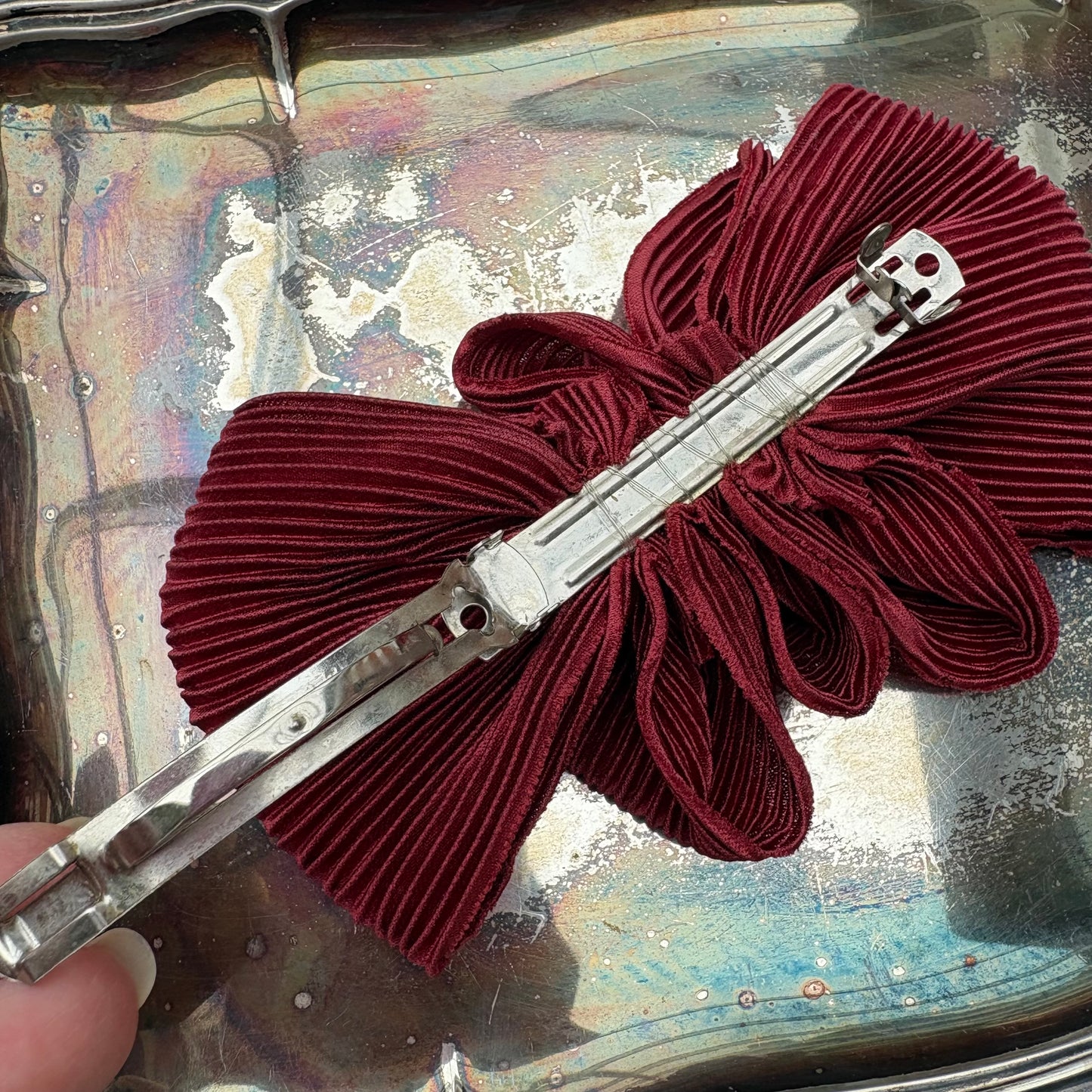 Fiocco bordeaux per capelli