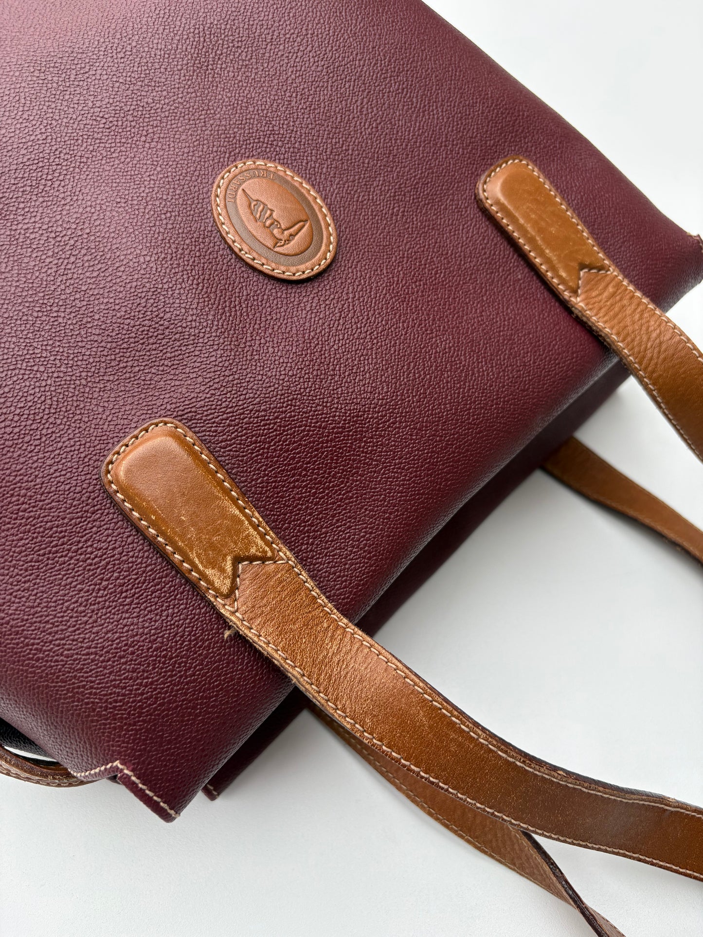 Borsa burgundi a tracolla Trussardi